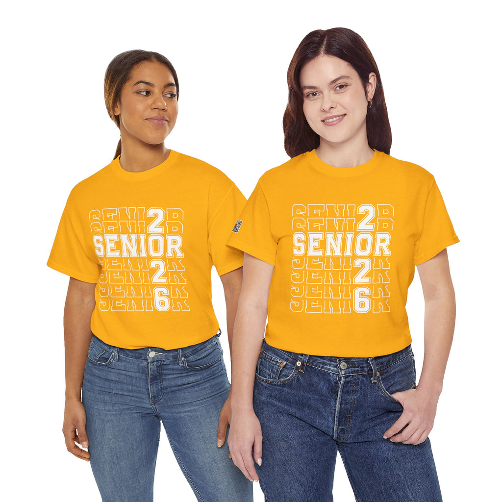 Senior 2026 Stacked Graphic T-Shirt | Bold Graduation Tee | Unisex Senior Year Shirt | Cr8tive Designs