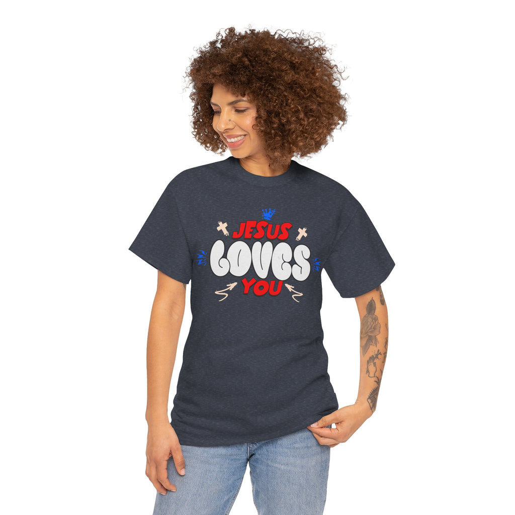 Jesus Loves You T-Shirt | Christian Faith Graphic Tee | Cr8tive Designs