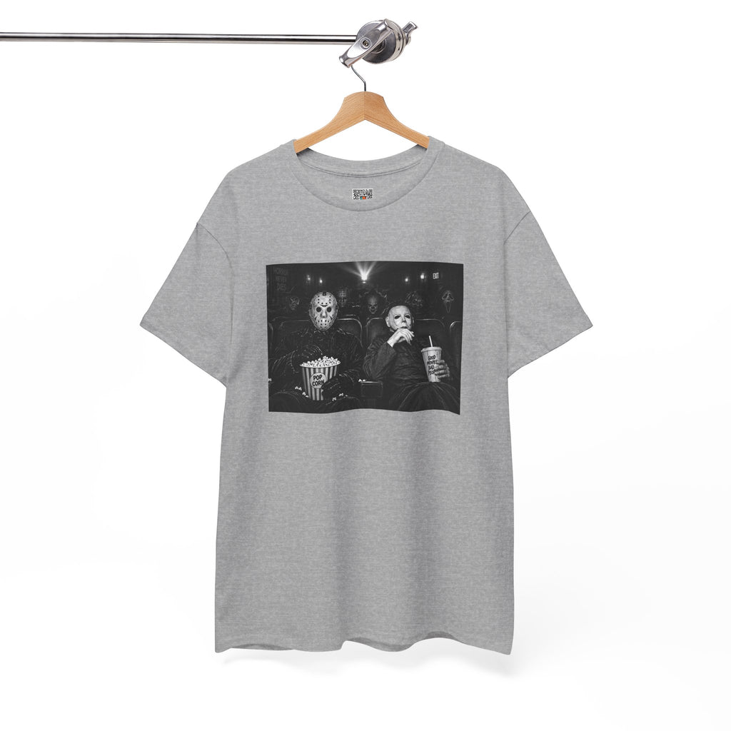 Horror Movie Night T-Shirt | Slasher Villains Theater Popcorn Graphic Tee | Cr8tive Designs