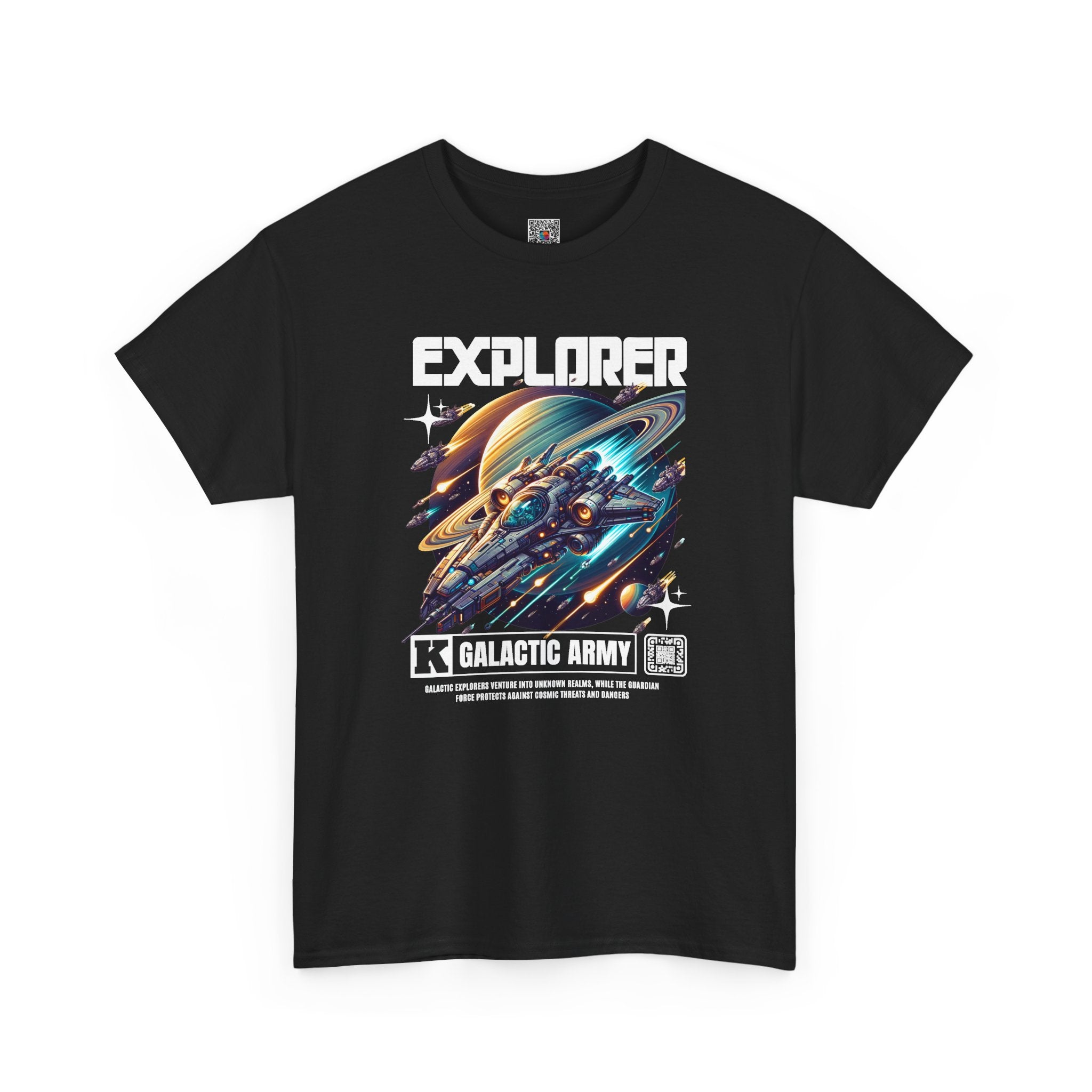 Explorer Galactic Army T-Shirt | Futuristic Spaceship Sci-Fi Graphic Tee | Cr8tive Designs