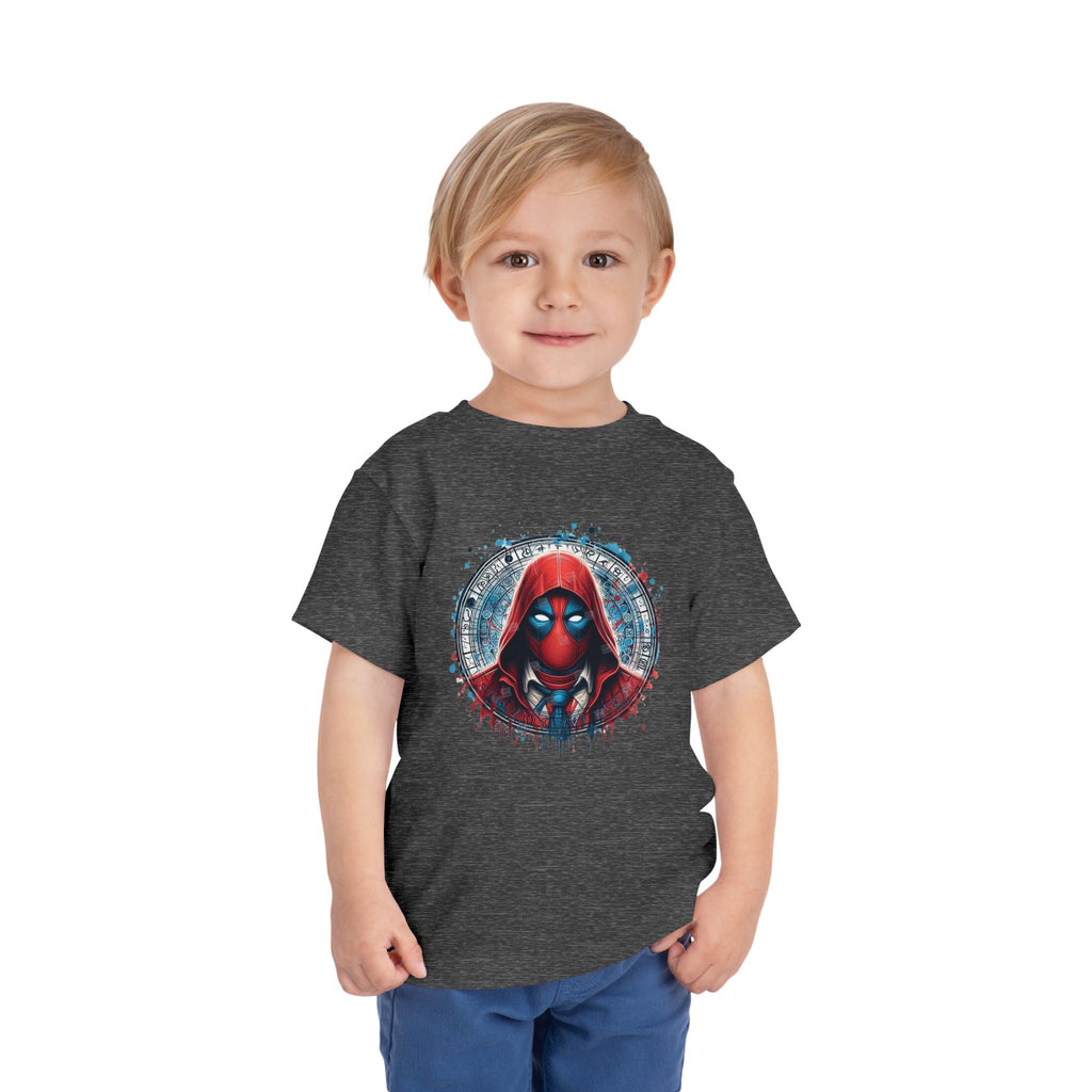 Red Masked Antihero Toddler Tee | Comic-Inspired Hero T-Shirt Design | Cr8tive Designs