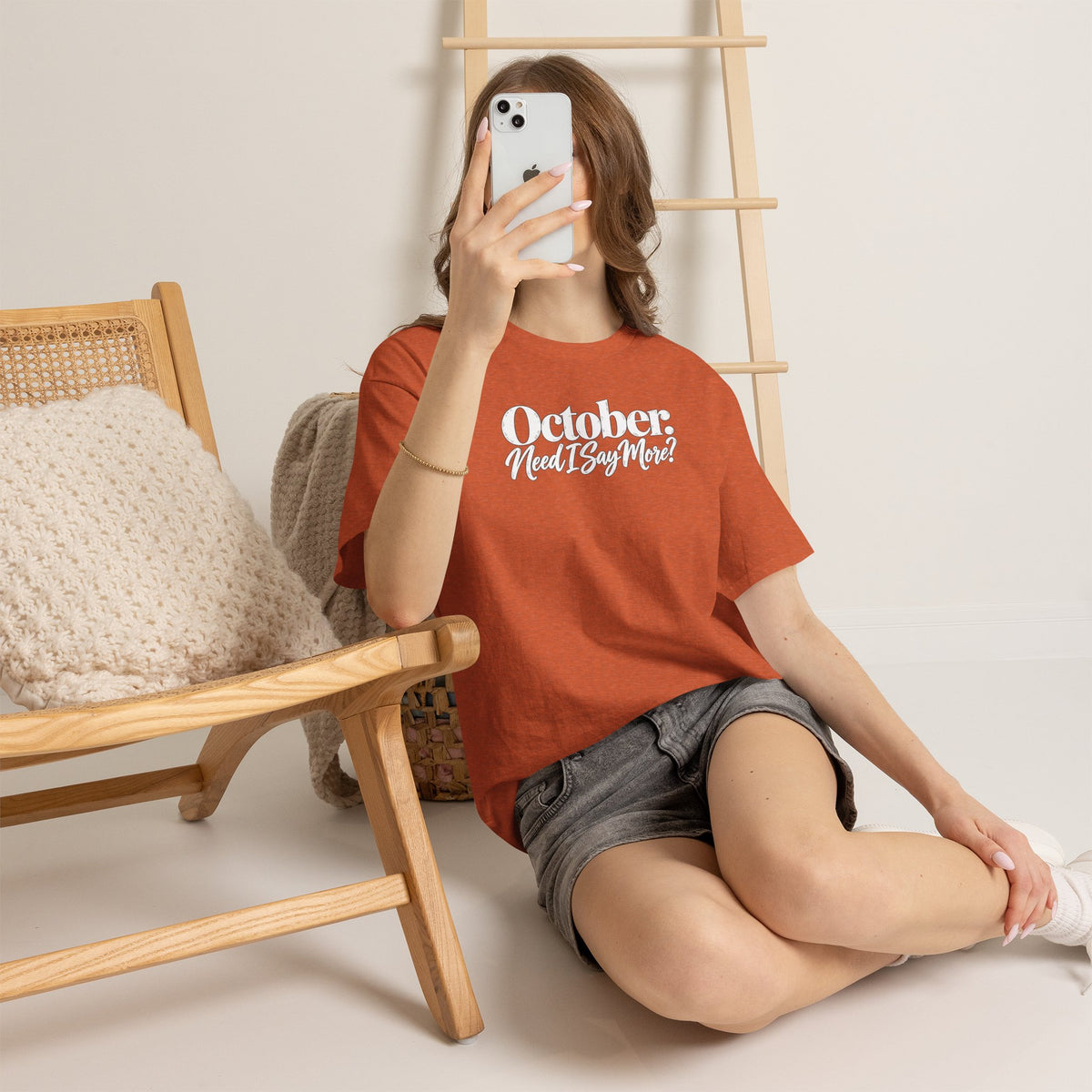 October Need I Say More T-Shirt | Fall Season Sarcastic Graphic Tee | Cr8tive Designs