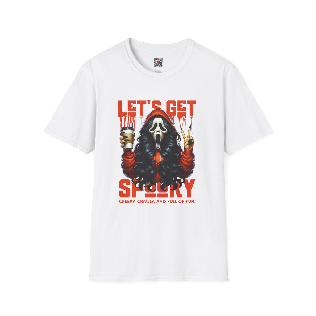 Let's Get Spooky T-Shirt | Horror Mask Halloween Graphic Tee | Cr8tive Designs