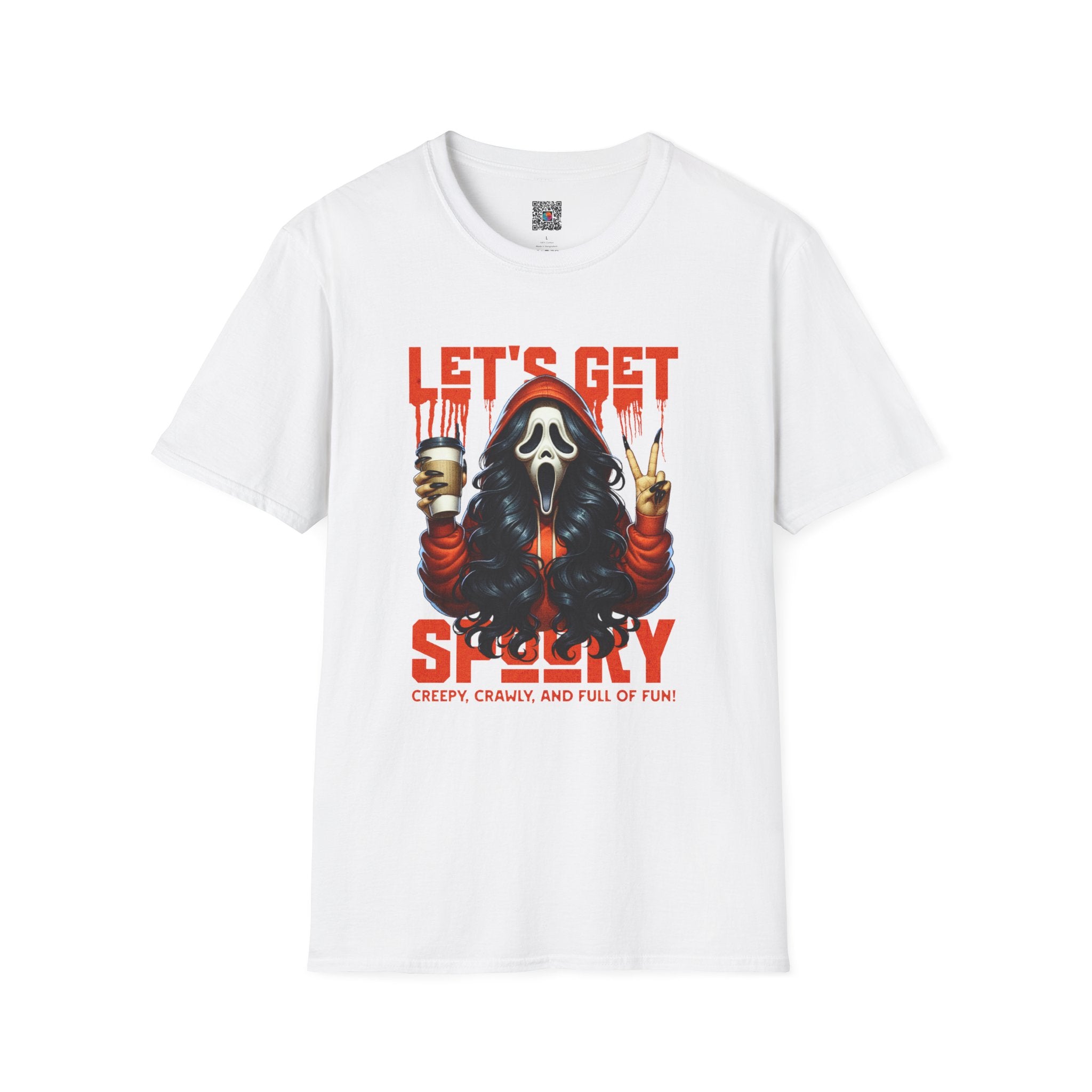 Let's Get Spooky T-Shirt | Horror Mask Halloween Graphic Tee | Cr8tive Designs