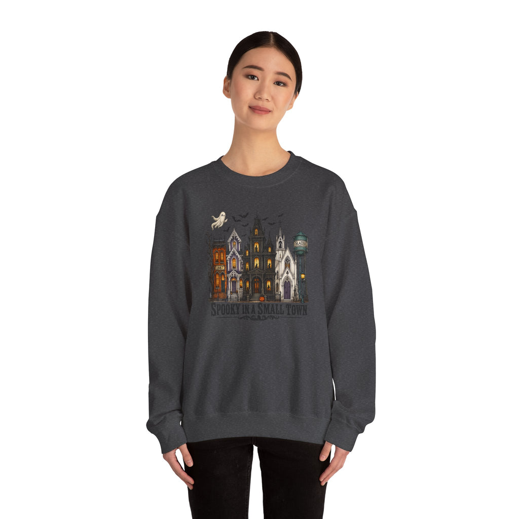 Spooky in a Small Town Sweatshirt | Vintage Slater Haunted House Crewneck | Cr8tive Designs