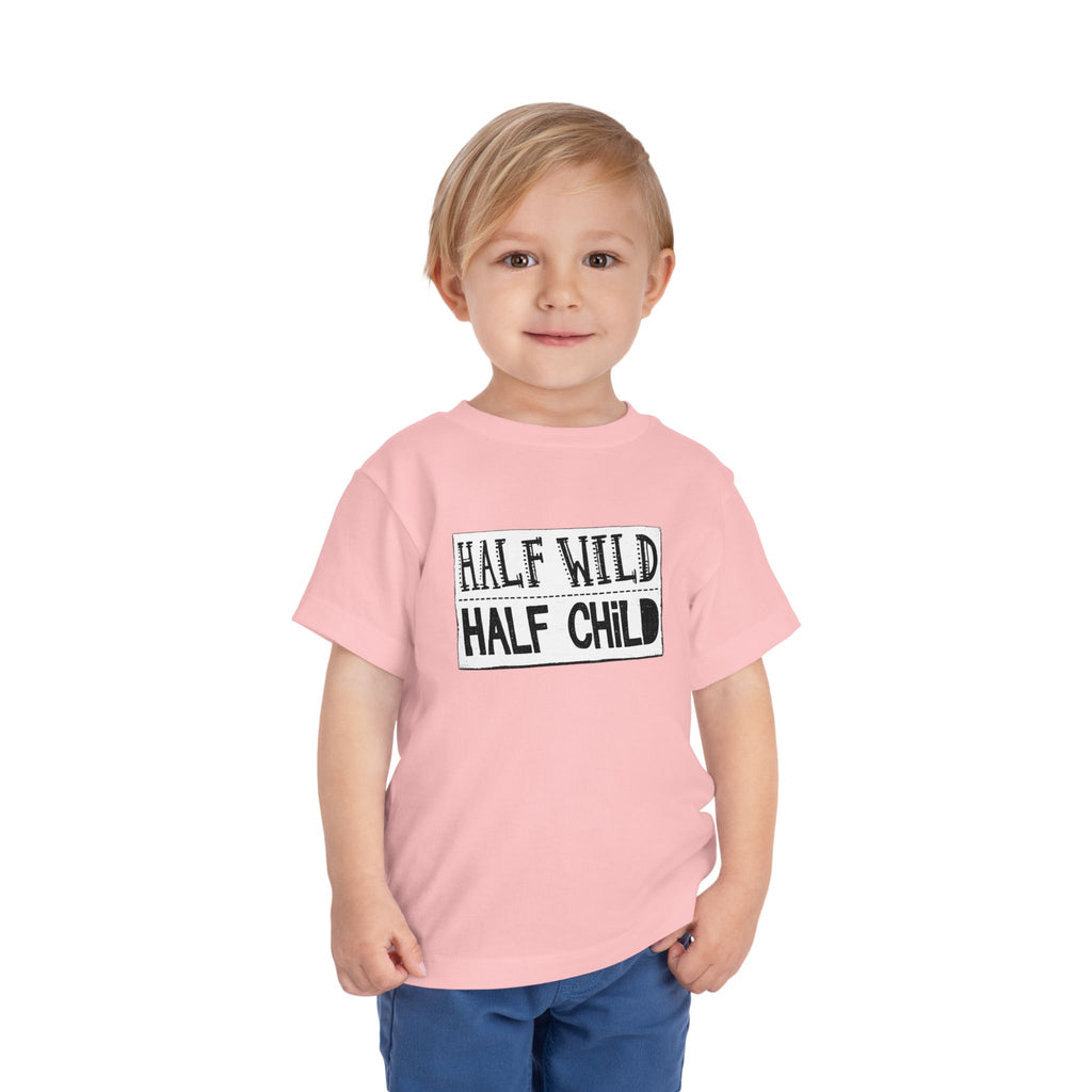 Half Wild Half Child Toddler Tee | Funny Wild Kid T-Shirt | Cr8tive Designs