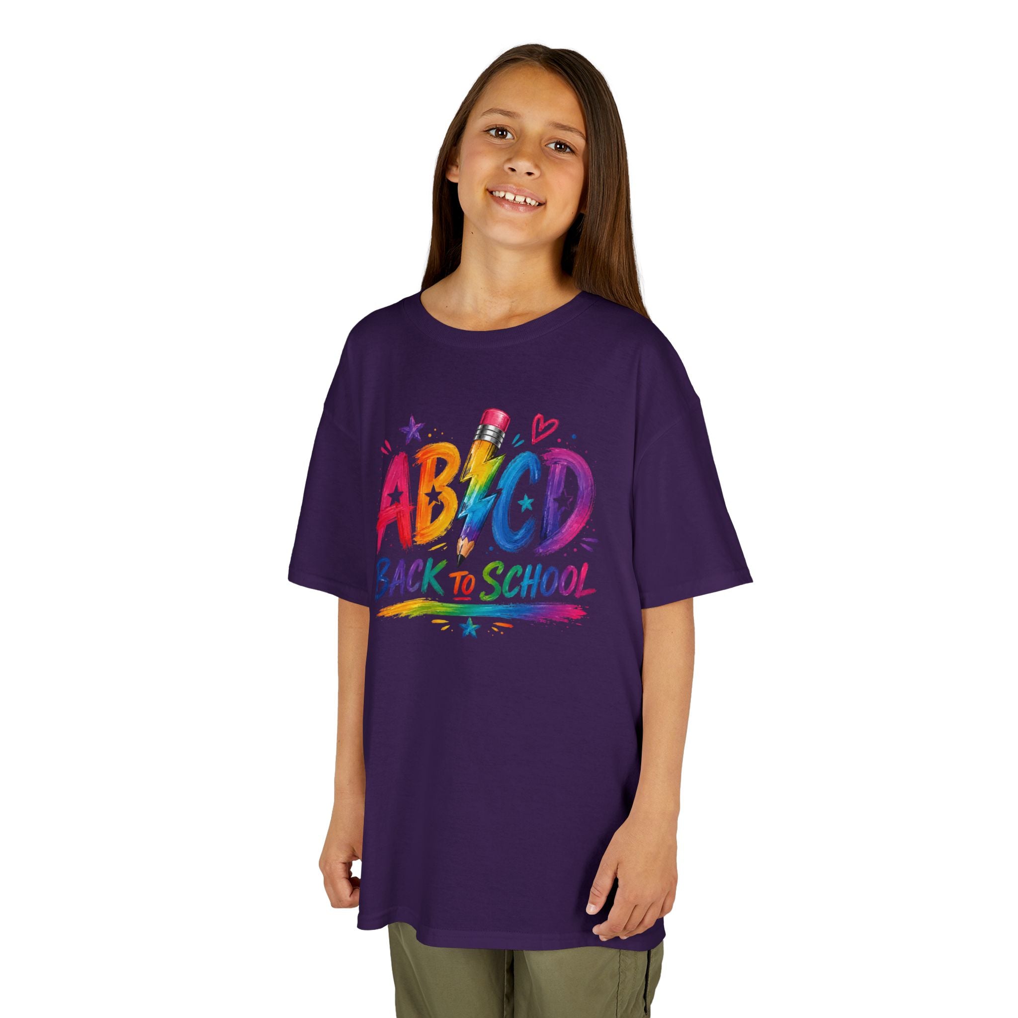 ABC Back to School | Colorful Pencil Youth T-Shirt | Cr8tive Designs