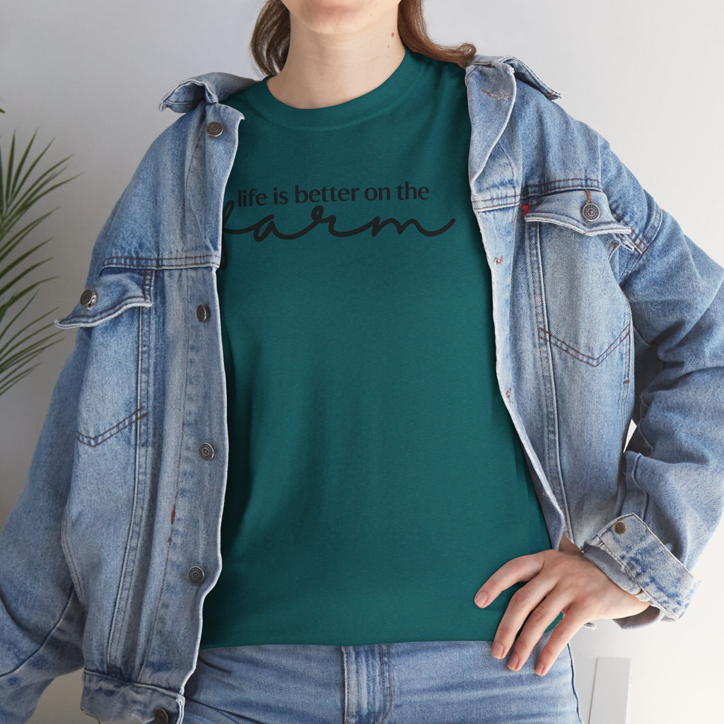 Life Is Better On The Farm T-Shirt | Rustic Country Graphic Tee | Cr8tive Designs