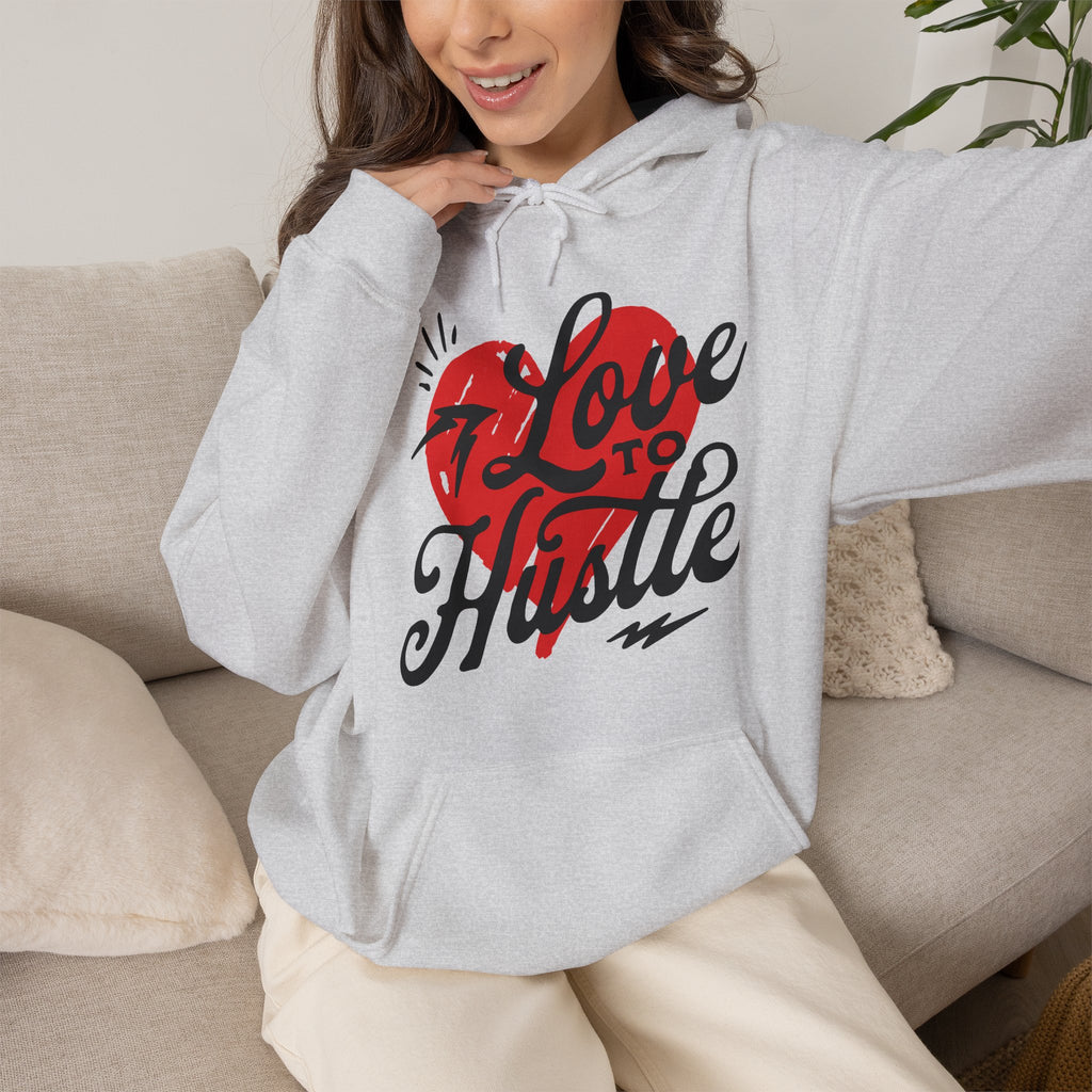 Love to Hustle | Bold Retro Motivational Hoodie | Cr8tive Designs