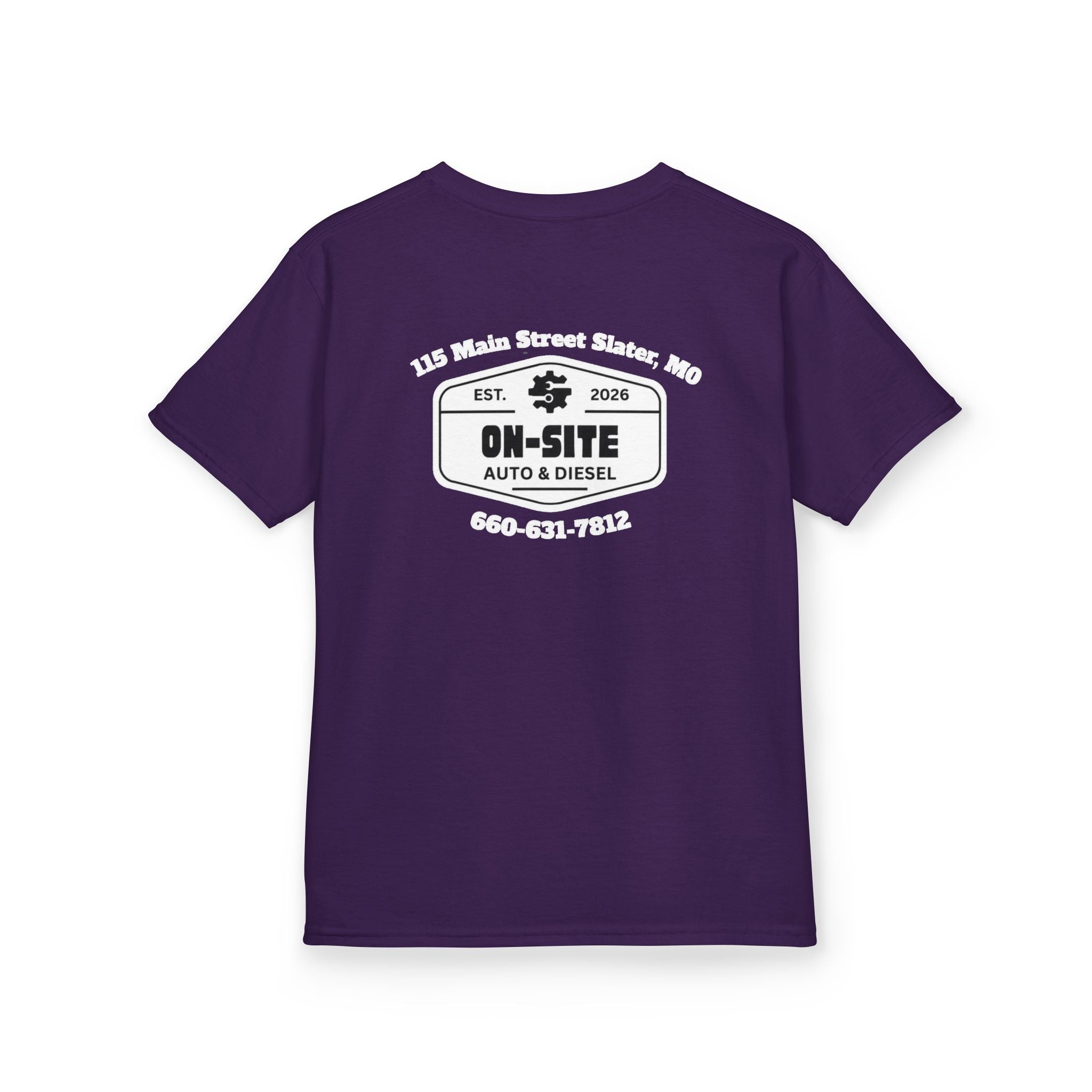 On-Site Auto & Diesel Custom Business Youth T-Shirt | Automotive Workwear | Cr8tive Designs