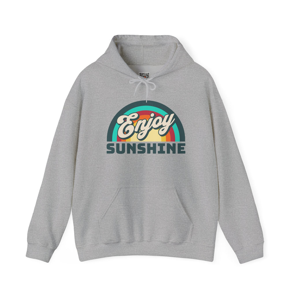 Enjoy Sunshine | Colorful Retro Rainbow Hoodie | Cr8tive Designs