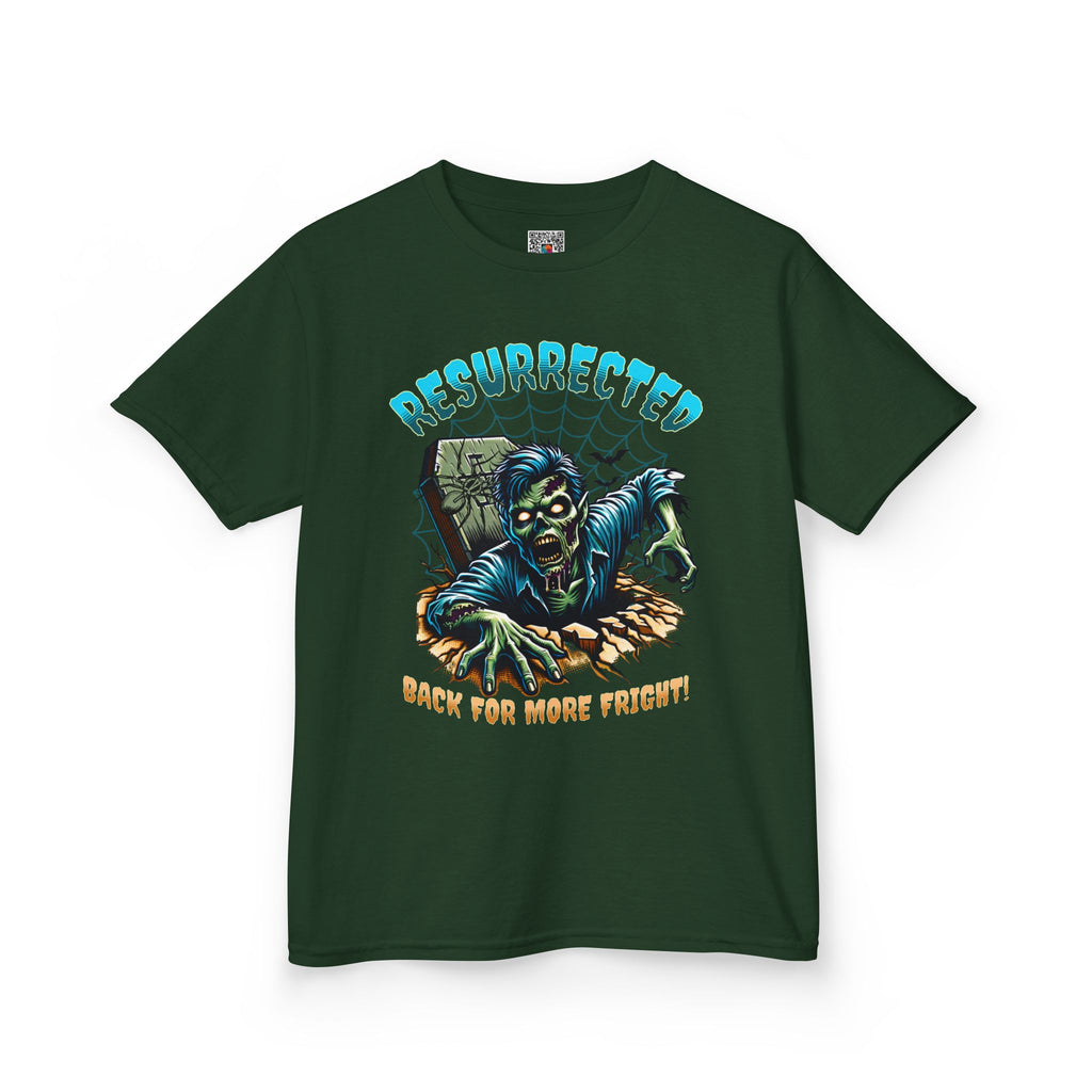 Kids T‑Shirt | "Resurrected: Back For More Fright" Zombie Graphic | Cr8tive Designs