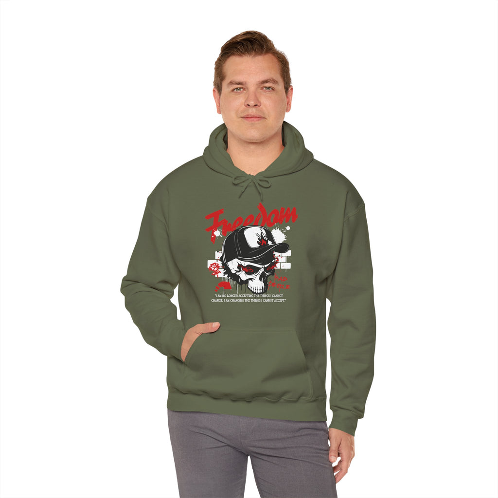 Freedom | Rebellious Skull Streetwear Hoodie | Cr8tive Designs