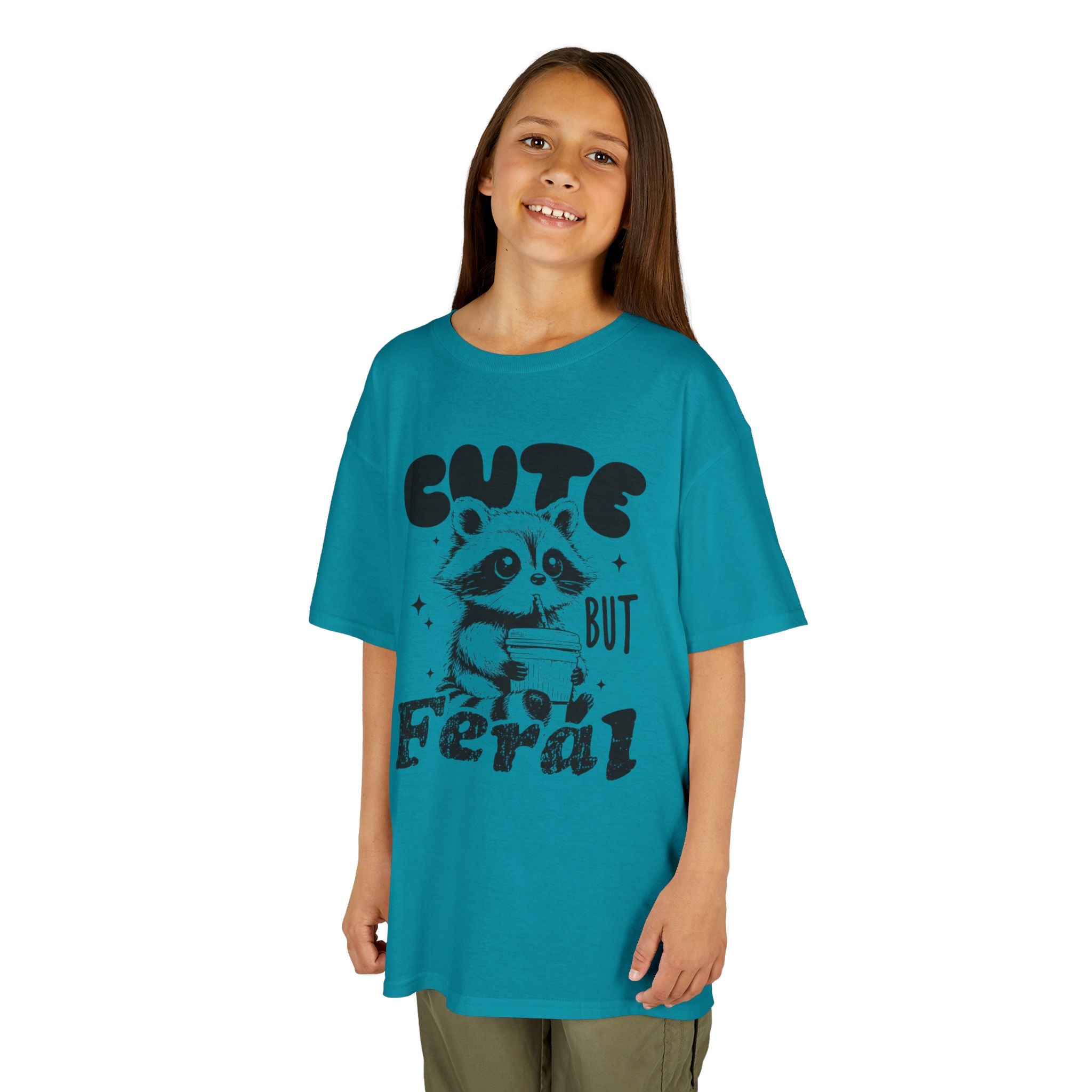 Cute but Feral Raccoon | Funny Kids Animal T-Shirt | Cr8tive Designs