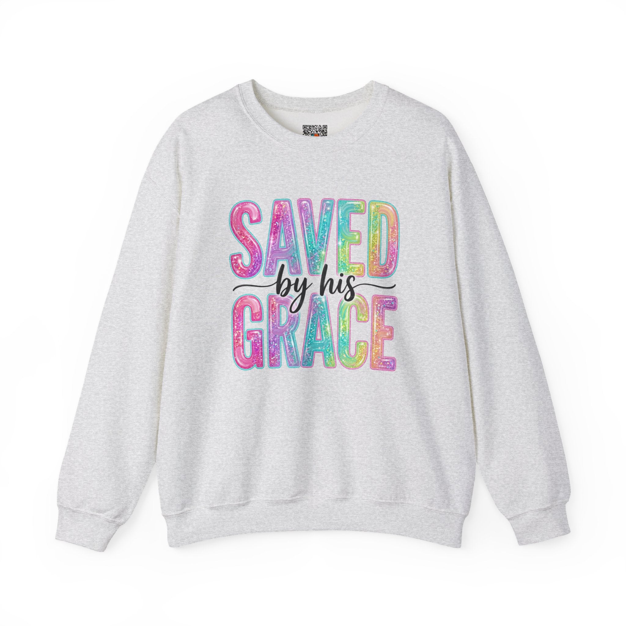 Saved by Grace Sweatshirt – Christian Faith Graphic Crewneck | Inspirational Religious Pullover | Cr8tive Designs