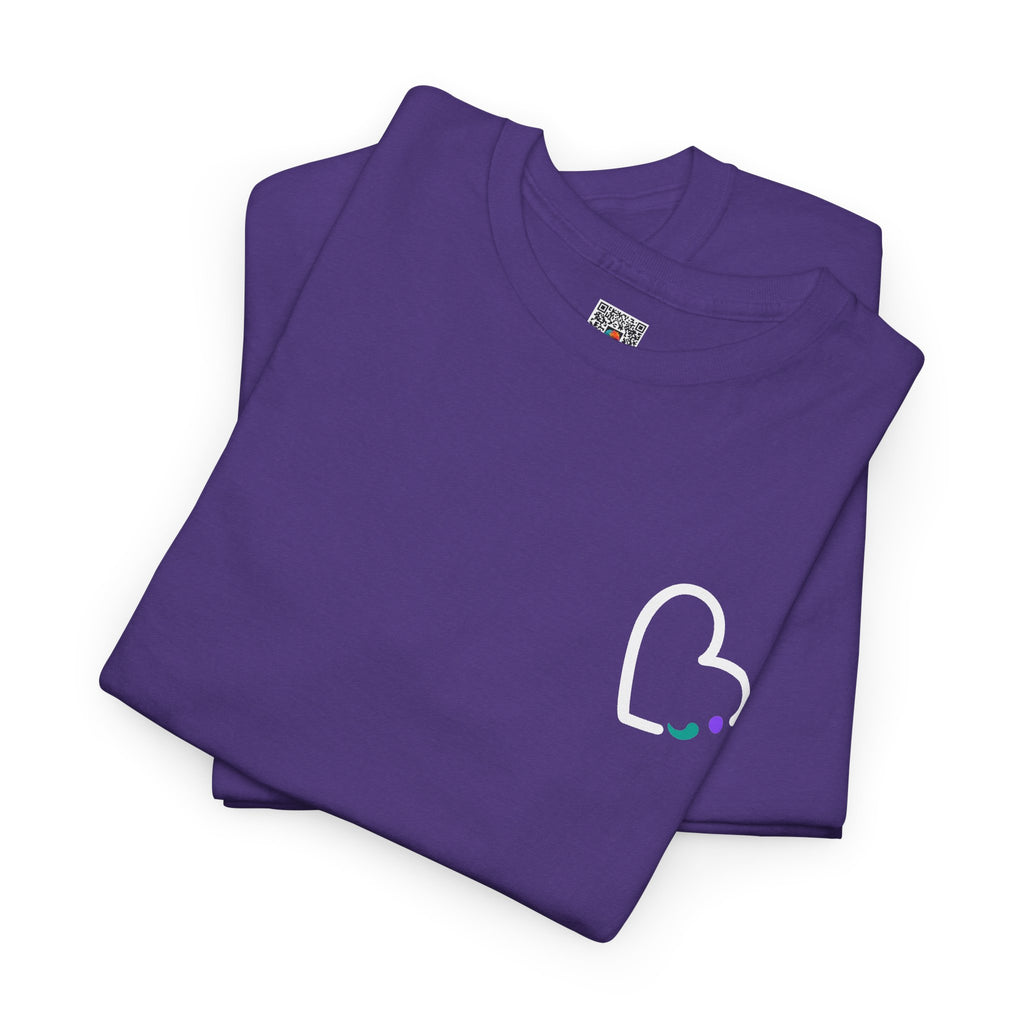 Heart Semicolon Pocket Print T-Shirt | Mental Health Awareness Graphic Tee | Cr8tive Designs