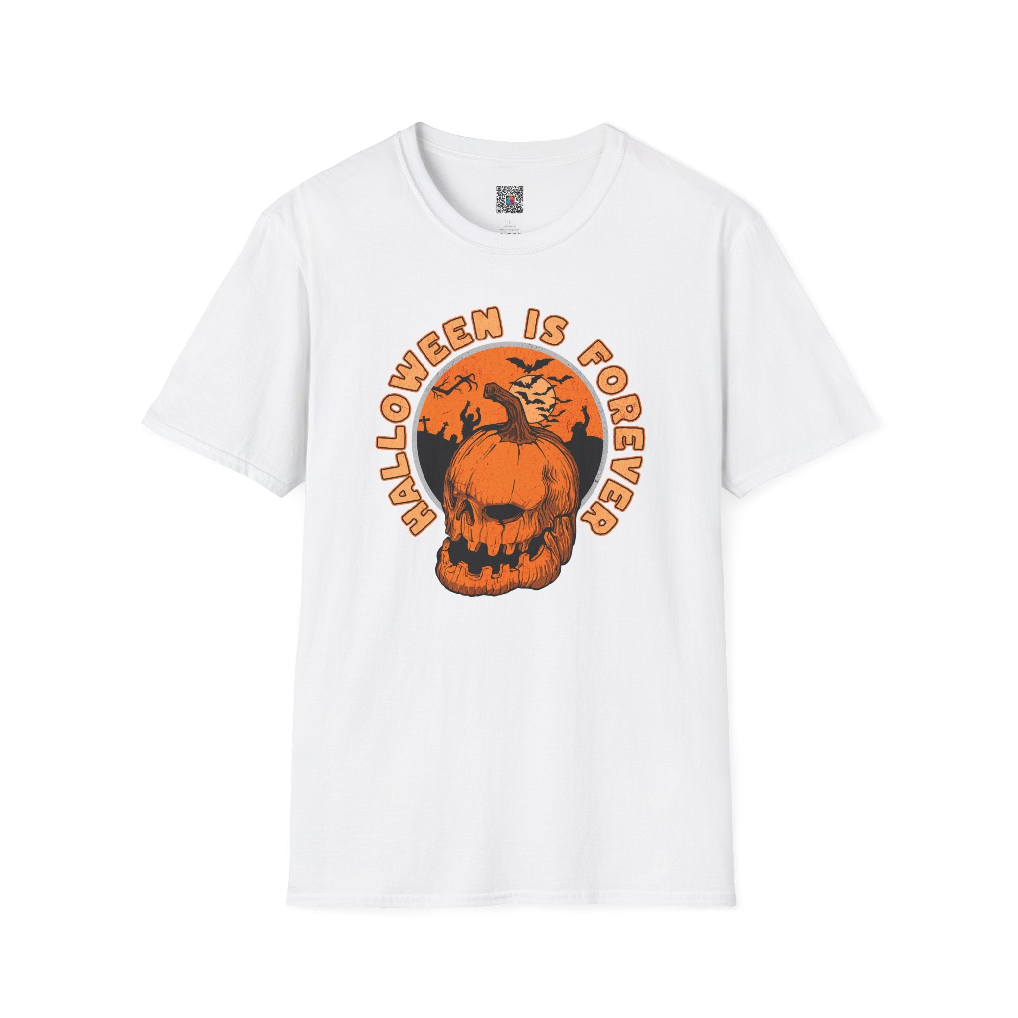 Halloween Is Forever T-Shirt | Vintage Pumpkin & Bats Halloween Tee | Cr8tive Designs