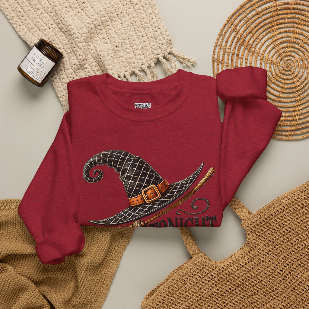 "Tonight We Fly" Witch Broom Sweatshirt | Vintage Halloween Crewneck | Cr8tive Designs
