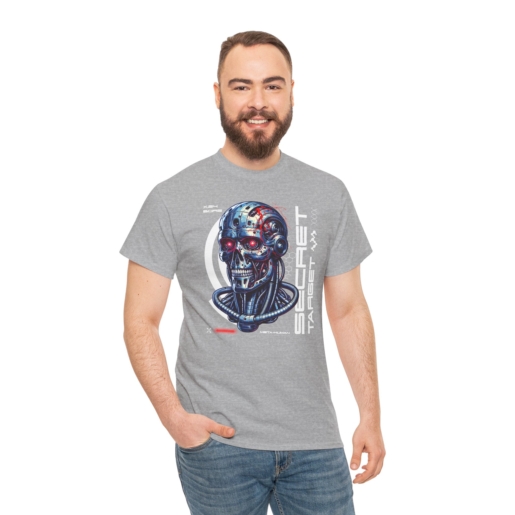 Cybernetic Skull | Futuristic Sci-Fi Graphic T-Shirt | Cr8tive Designs