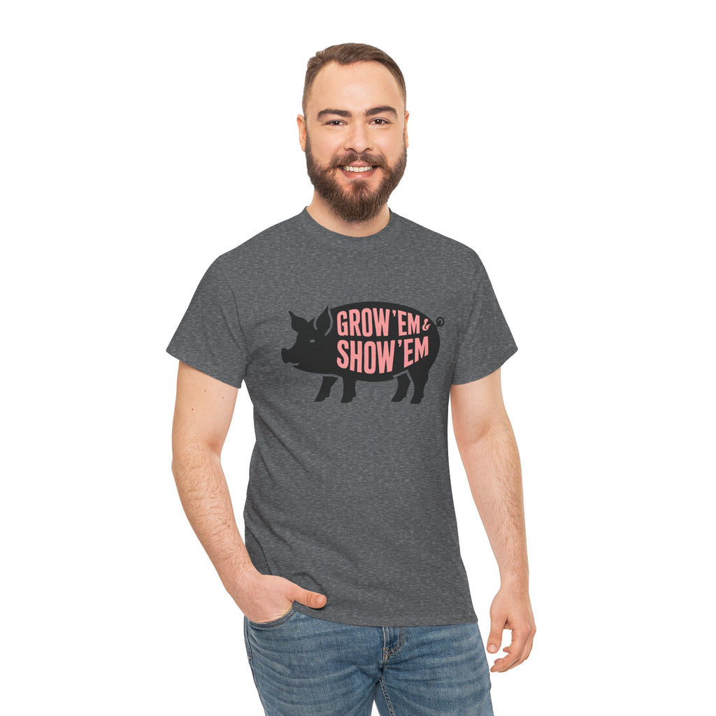 Grow ’Em Show ’Em | Livestock Show Pig Graphic Tee | Cr8tive Designs