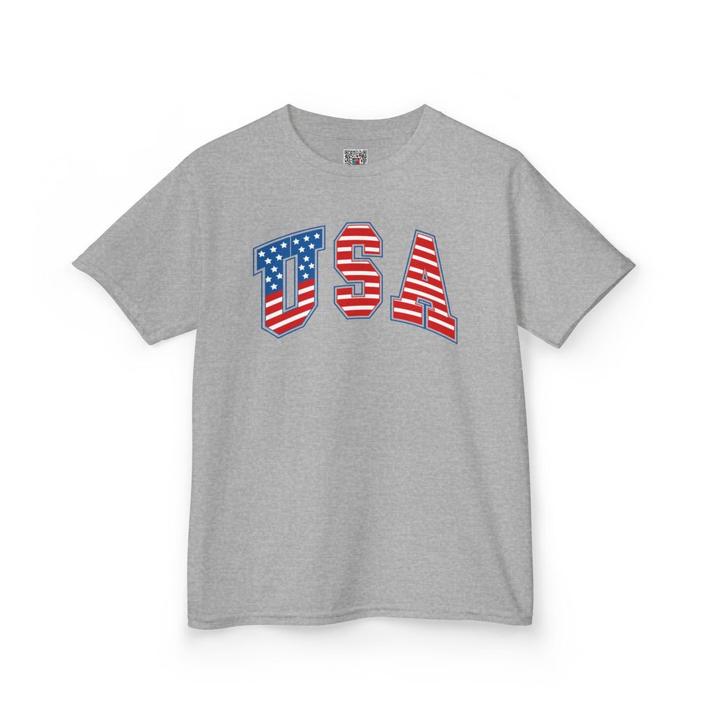 Kids USA Flag Tee | Patriotic Front and Back Design | Cr8tive Designs