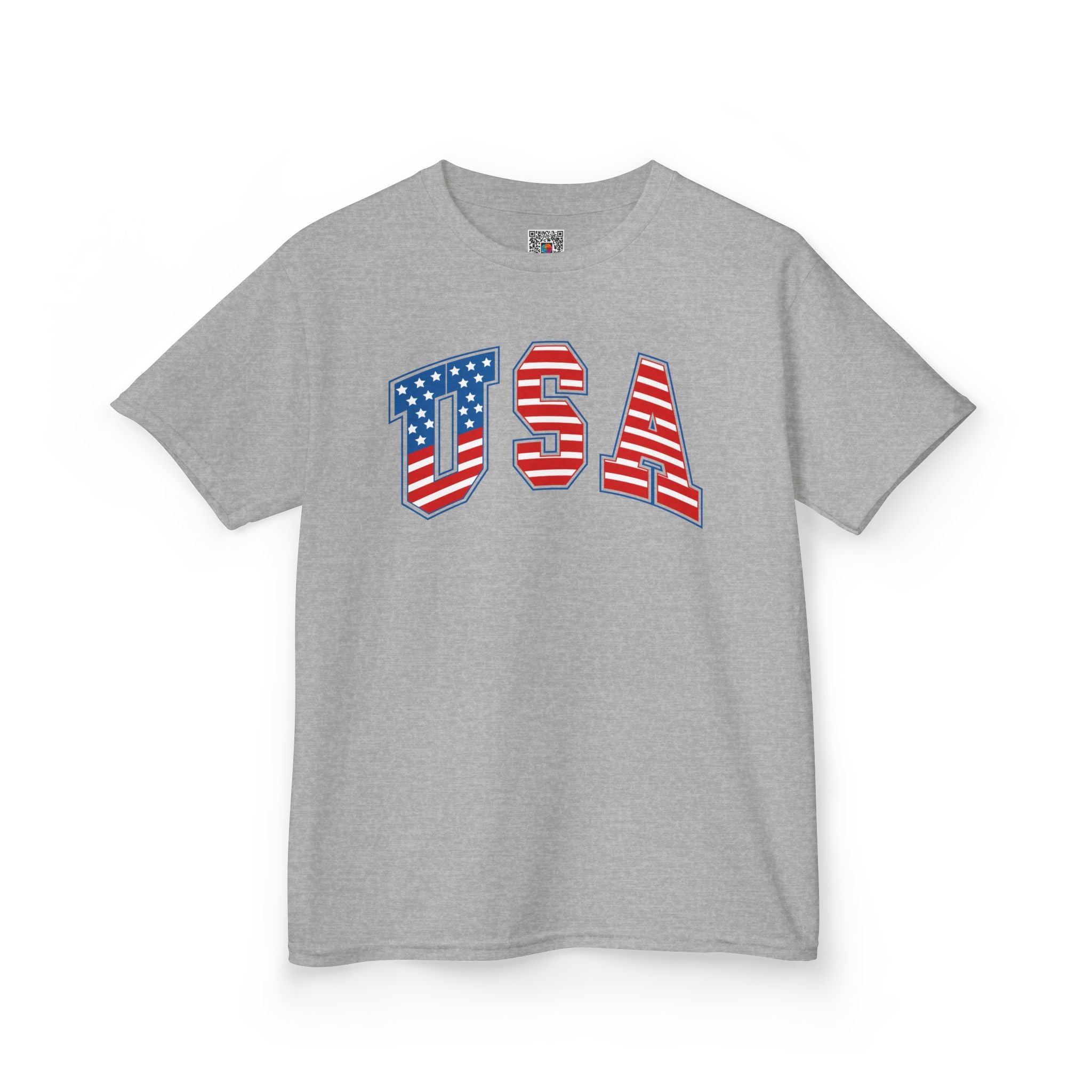 Kids USA Flag Tee | Patriotic Front and Back Design | Cr8tive Designs