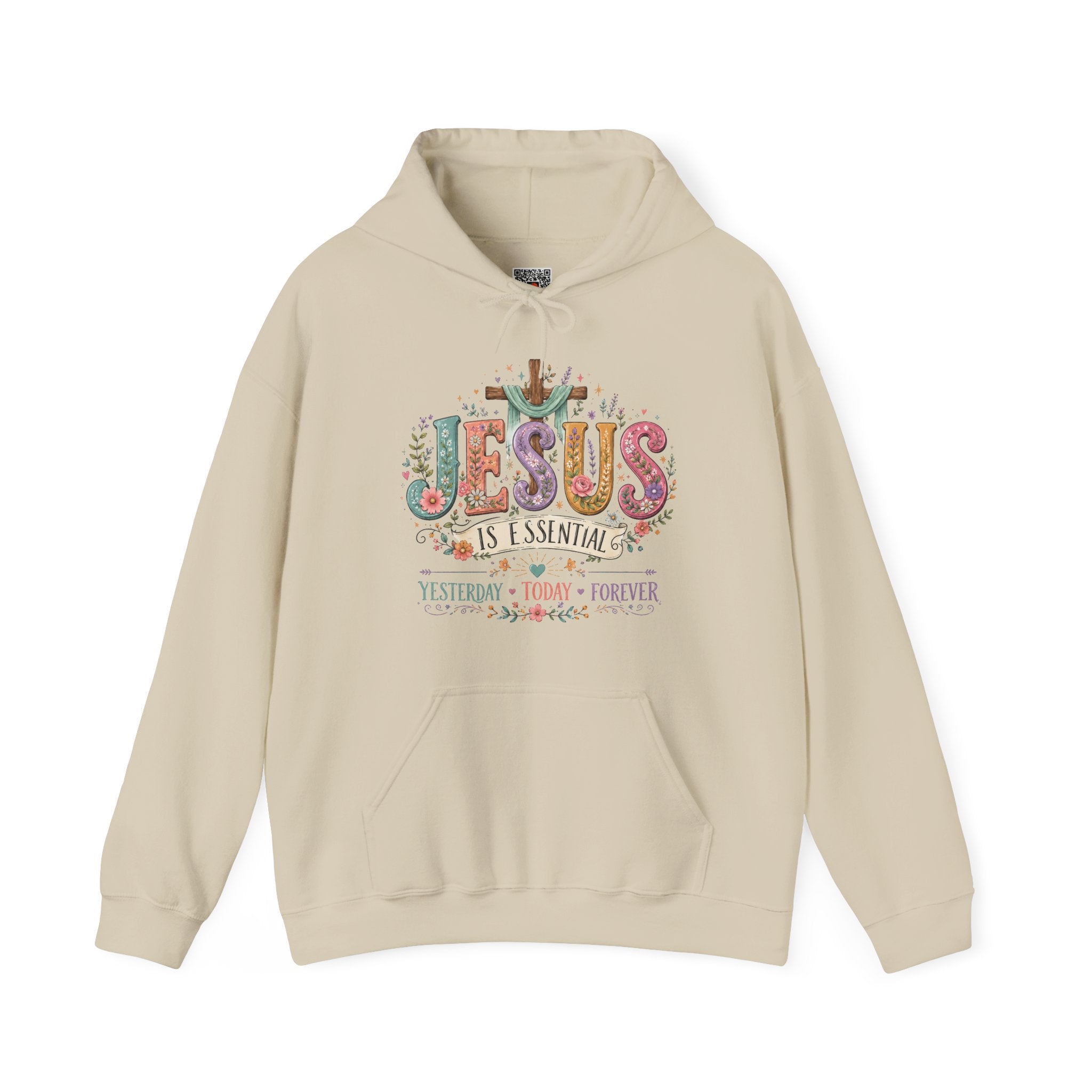 Jesus Is Essential | Floral Christian Faith Hoodie | Cr8tive Designs