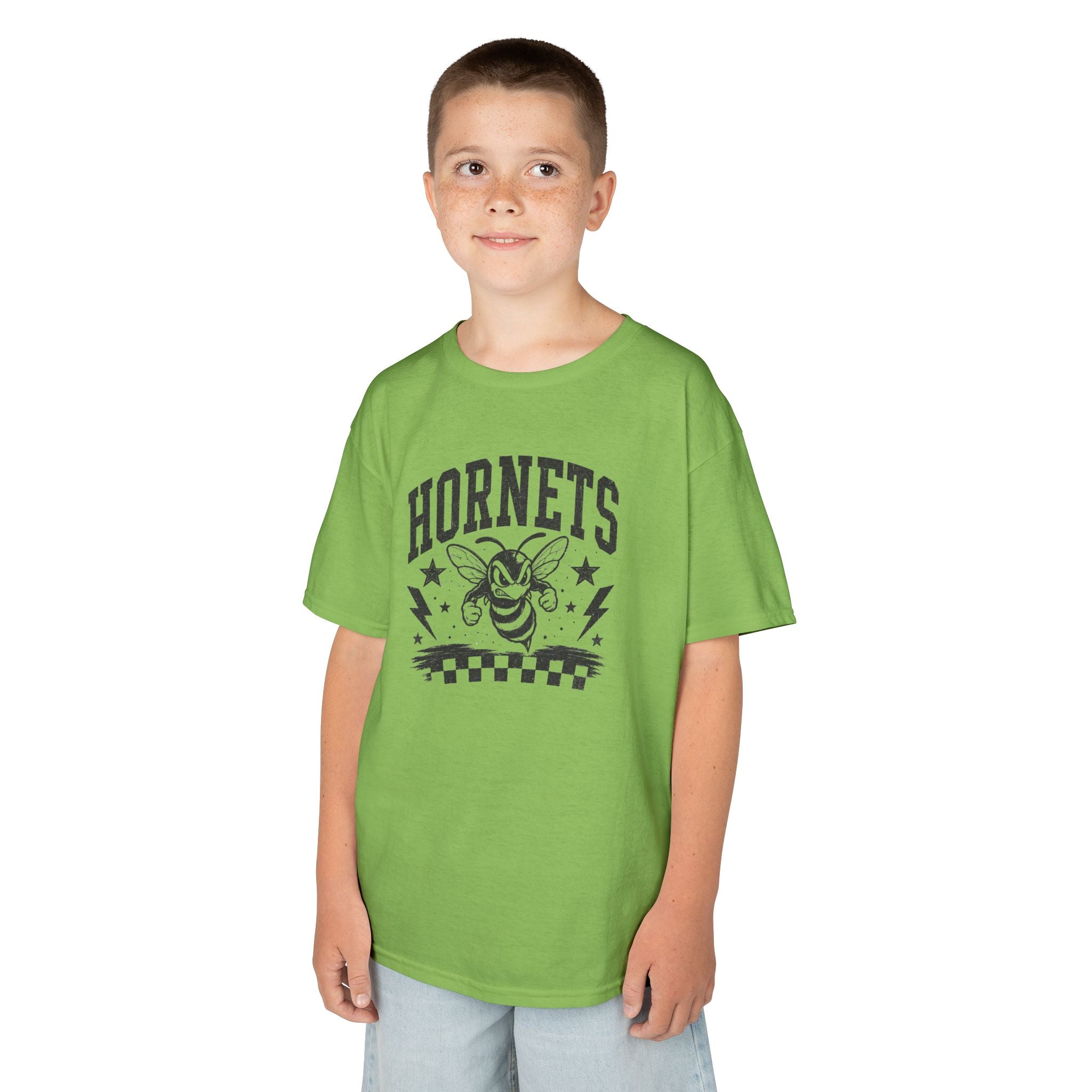 Vintage Hornets Mascot Youth T-Shirt | School Spirit Mascot Tee | Cr8tive Designs