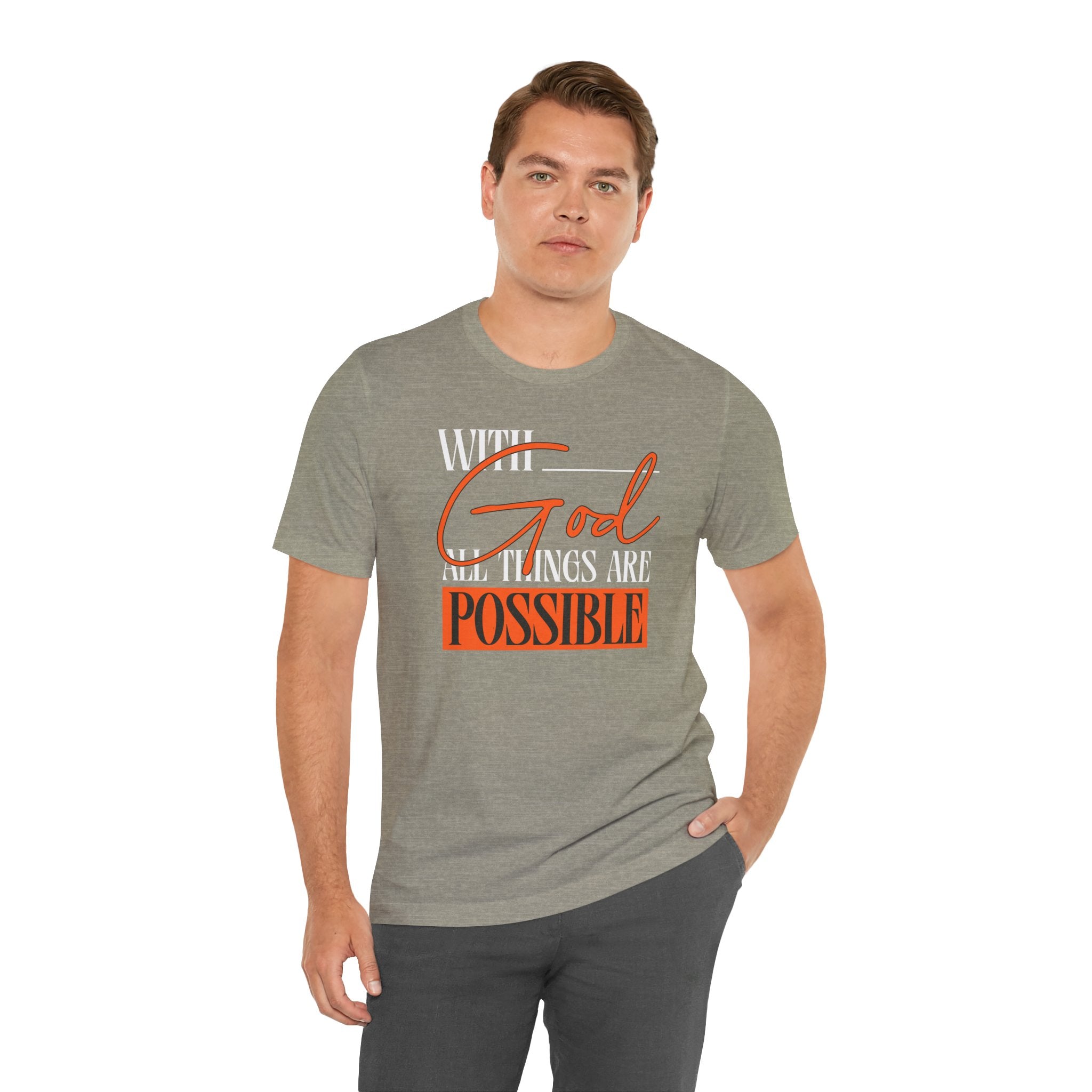 Inspirational 'With God All Things Are Possible' Graphic Tee| Cr8tive Designs