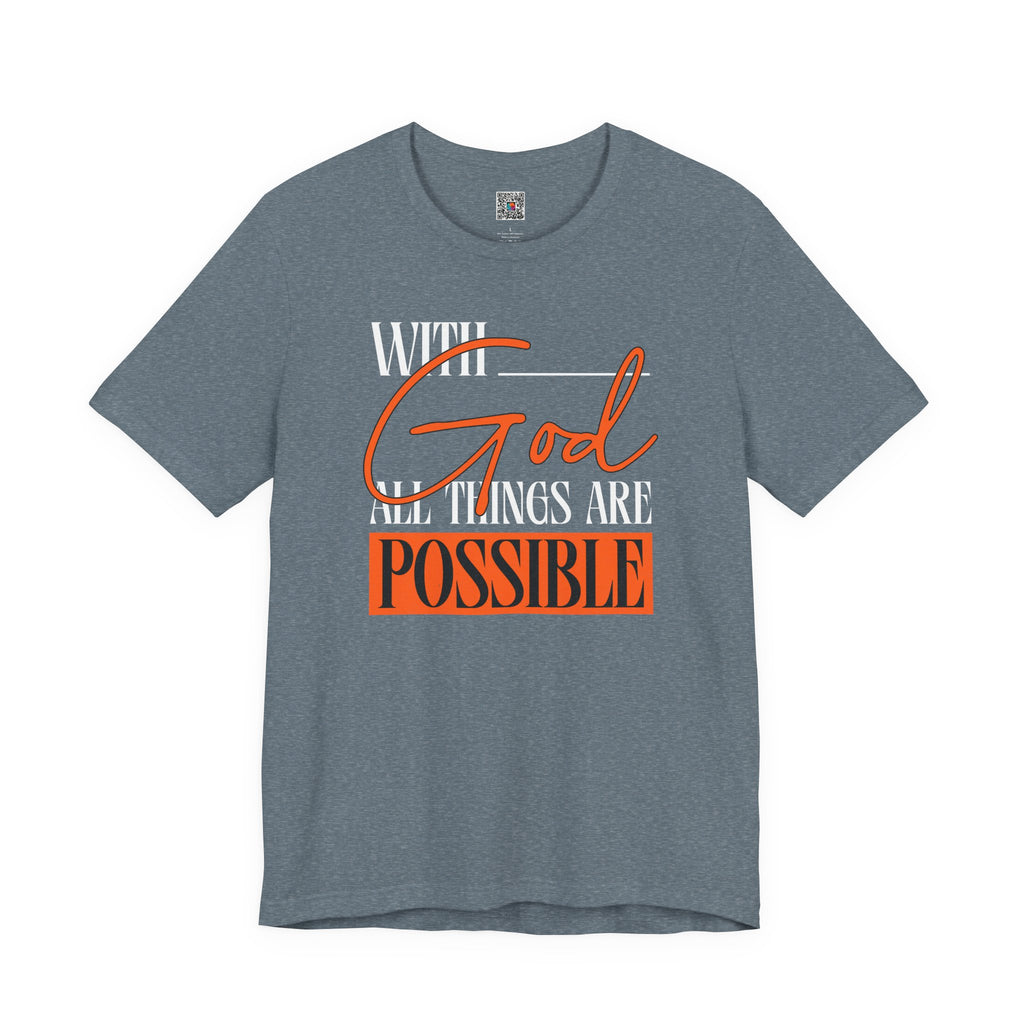 Inspirational 'With God All Things Are Possible' Graphic Tee| Cr8tive Designs