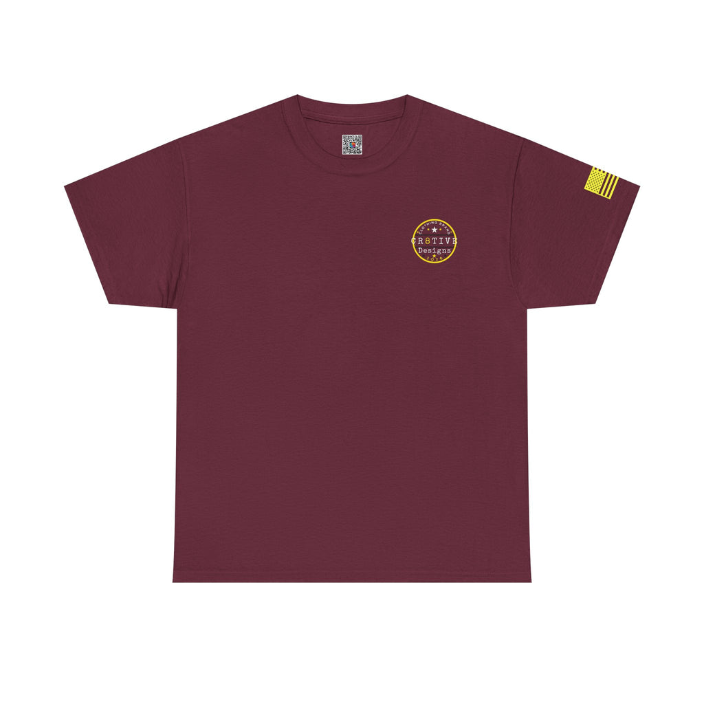 Yellow Logo Badge Graphic Tee/Cr8tive Designs