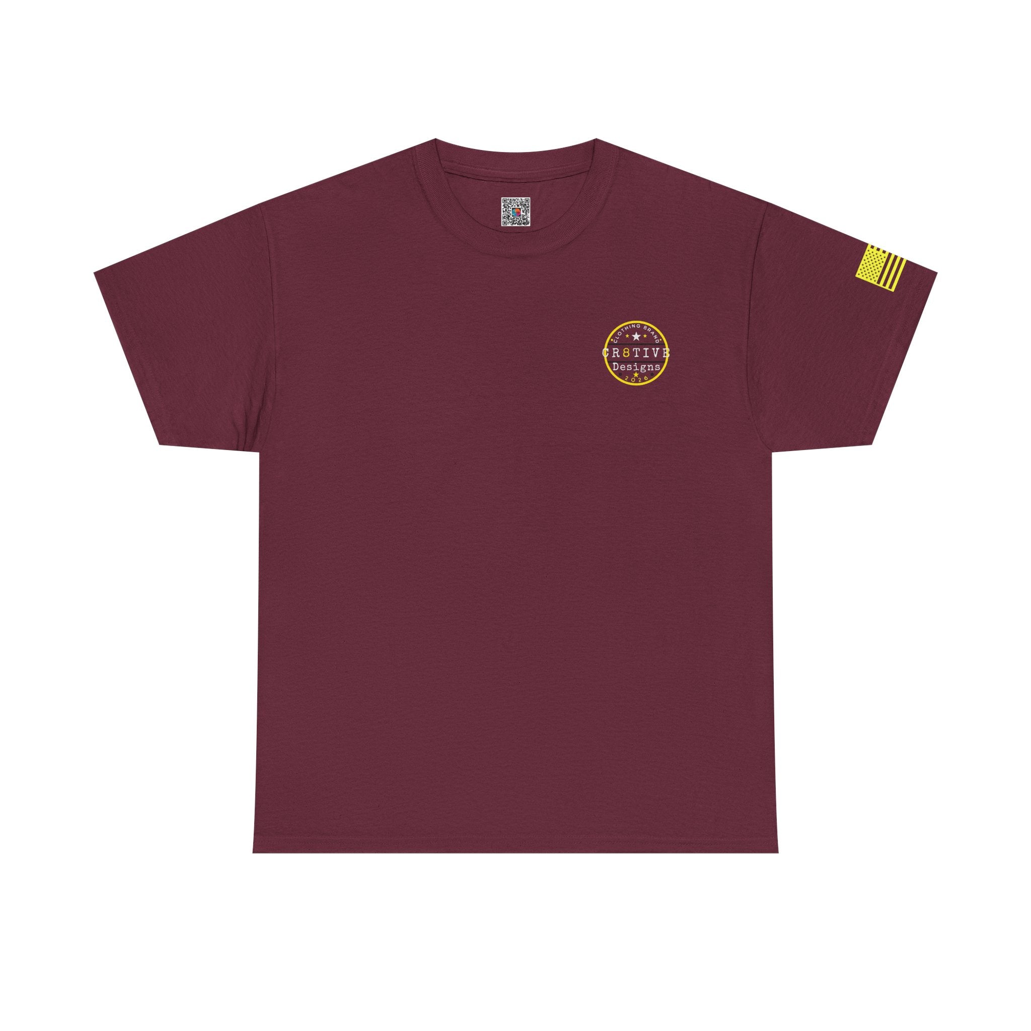 Yellow Logo Badge Graphic Tee/Cr8tive Designs