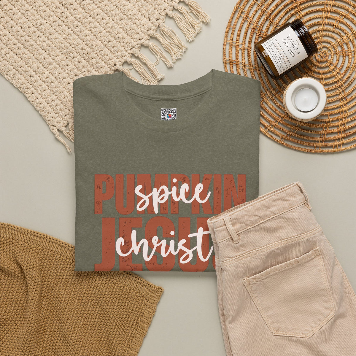 Pumpkin Spice & Jesus Christ T-Shirt | Christian Fall Autumn Faith Graphic Tee | Cr8tive Designs