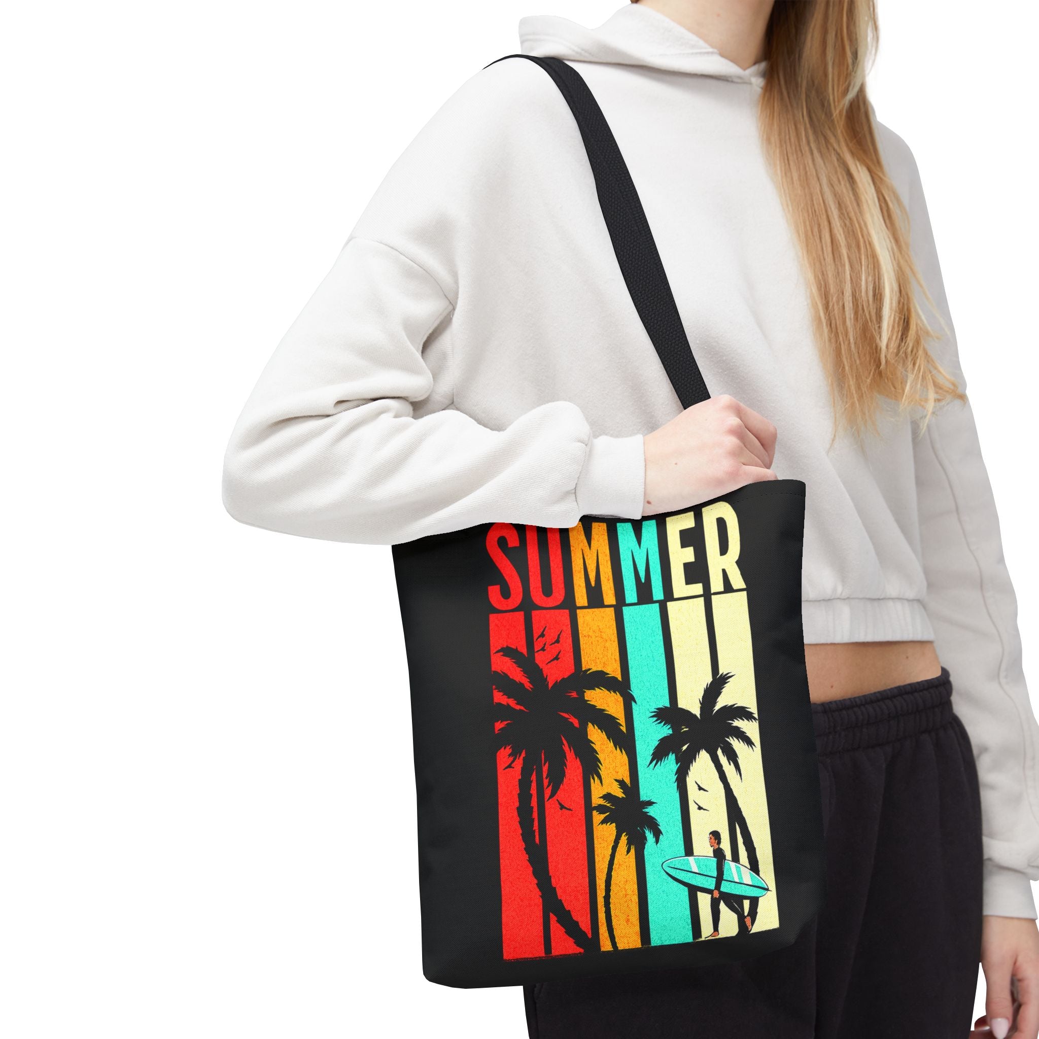 Summer Surf | Vintage Palm Tree Tote Bag | Cr8tive Designs