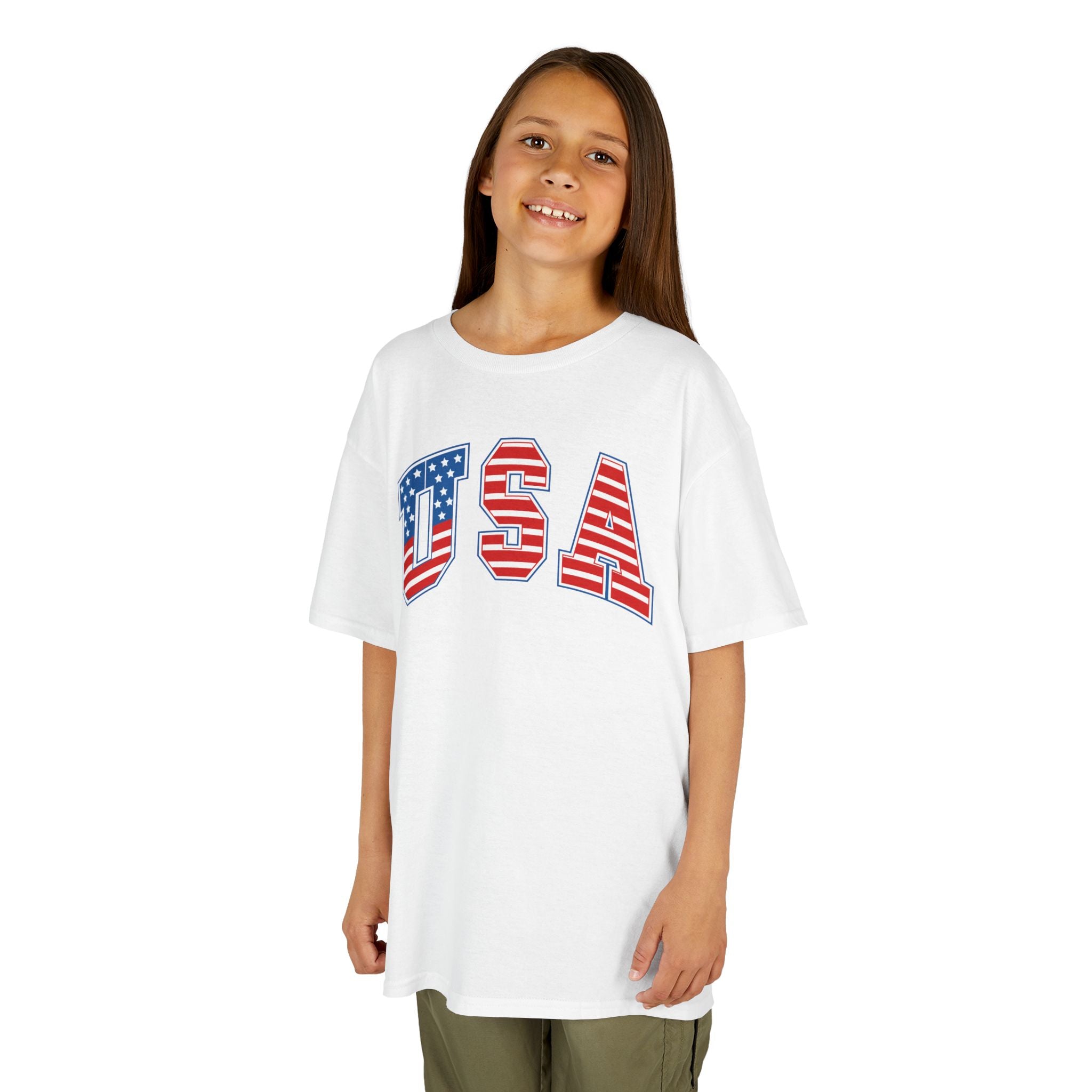 Kids USA Flag Tee | Patriotic Front and Back Design | Cr8tive Designs