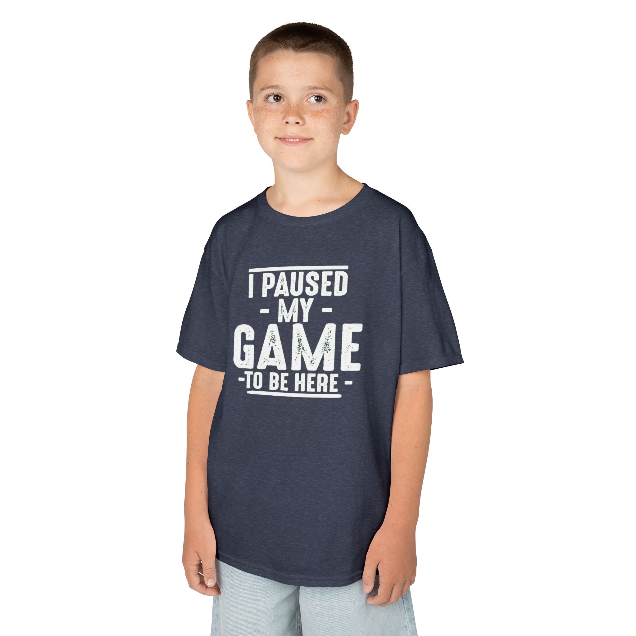 I Paused My Game to Be Here | Funny Youth Gamer T-Shirt | Cr8tive Designs