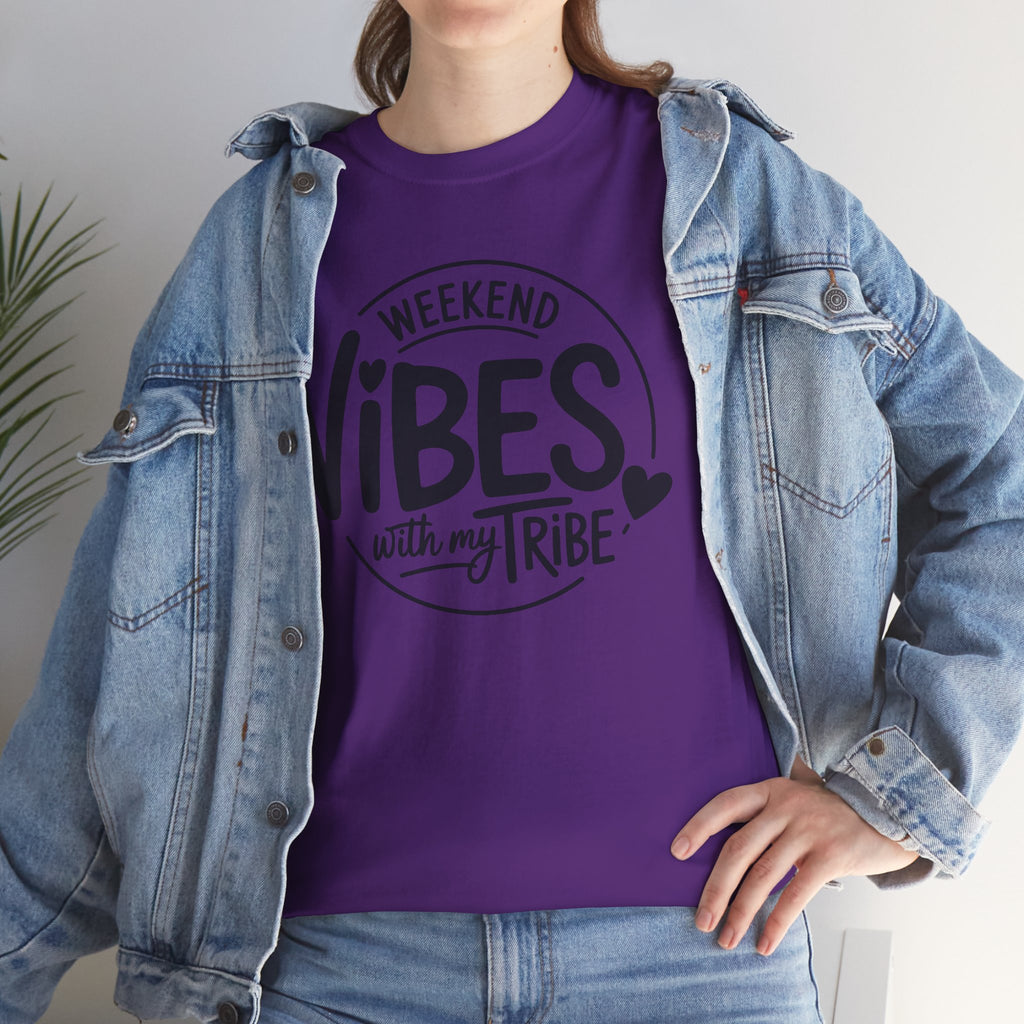 Weekend Vibes Graphic T-Shirt – Retro Positive Quote Tee | Cr8tive Designs