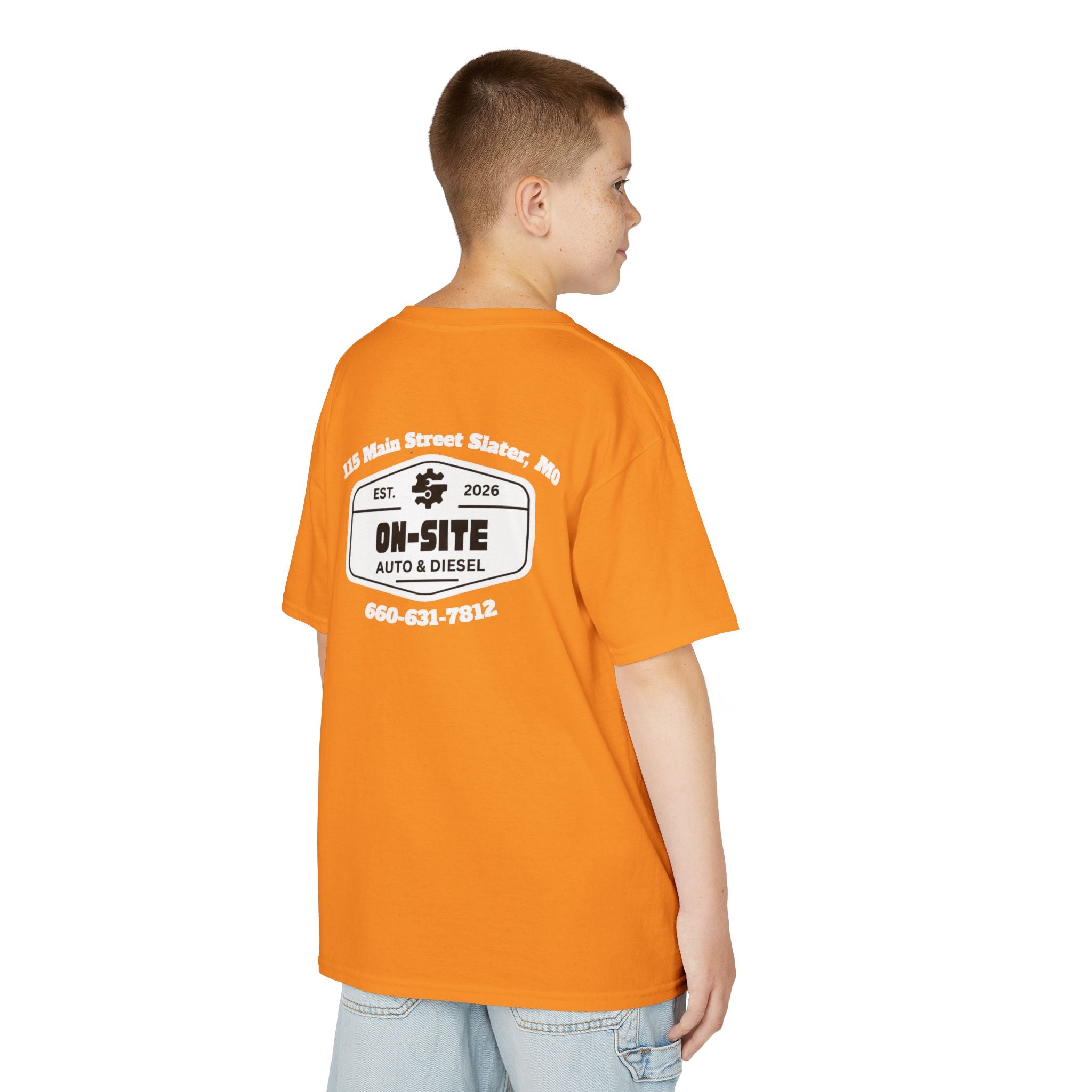 On-Site Auto & Diesel Custom Business Youth T-Shirt | Automotive Workwear | Cr8tive Designs