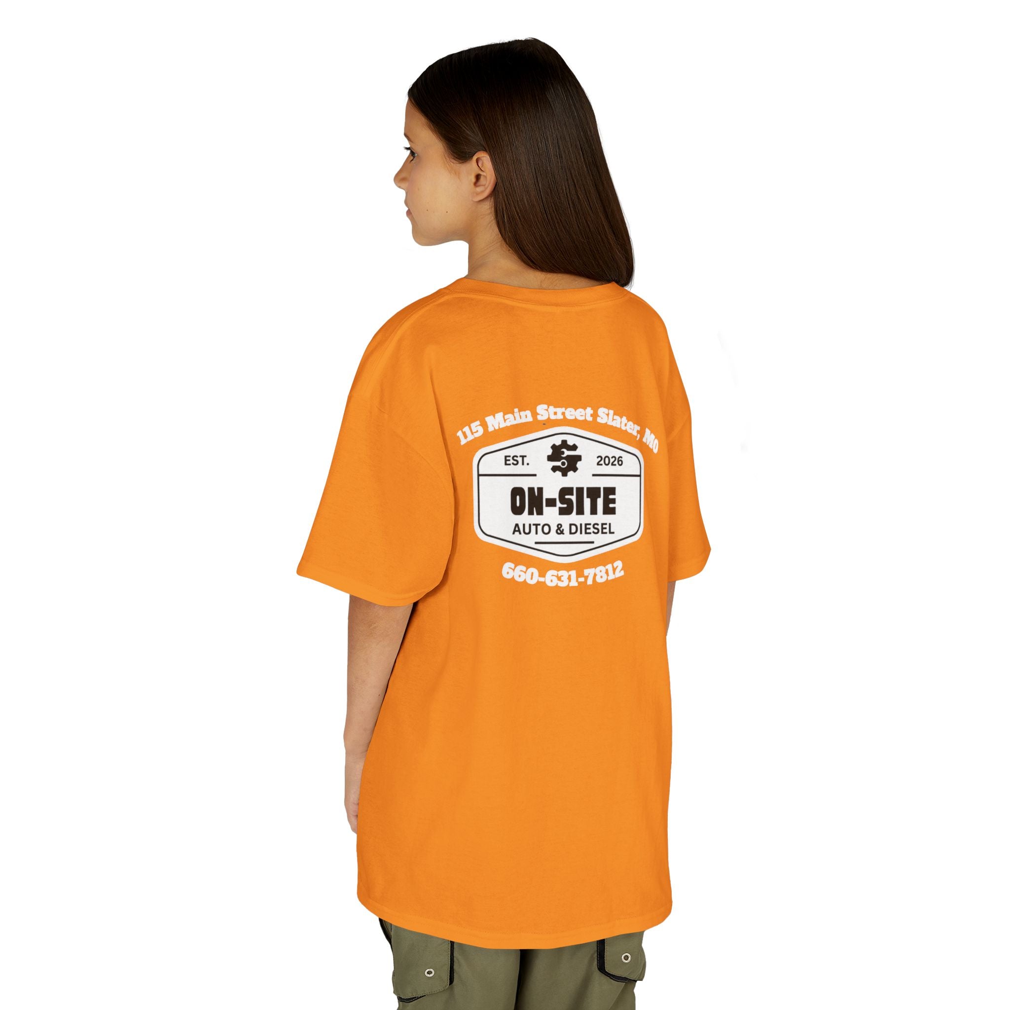 On-Site Auto & Diesel Custom Business Youth T-Shirt | Automotive Workwear | Cr8tive Designs