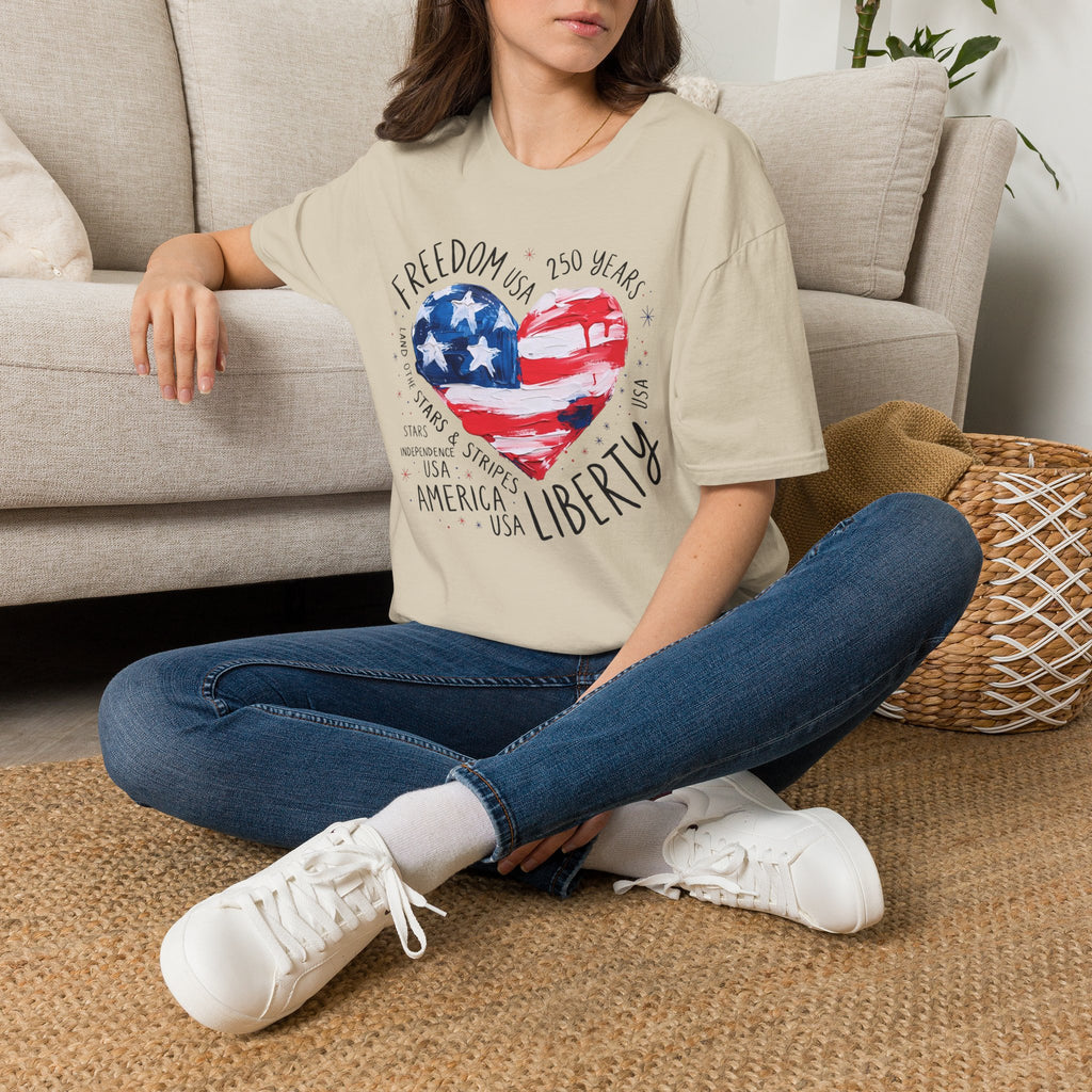 Freedom Liberty Heart | 250 Years Patriotic Design | Cr8tive Designs