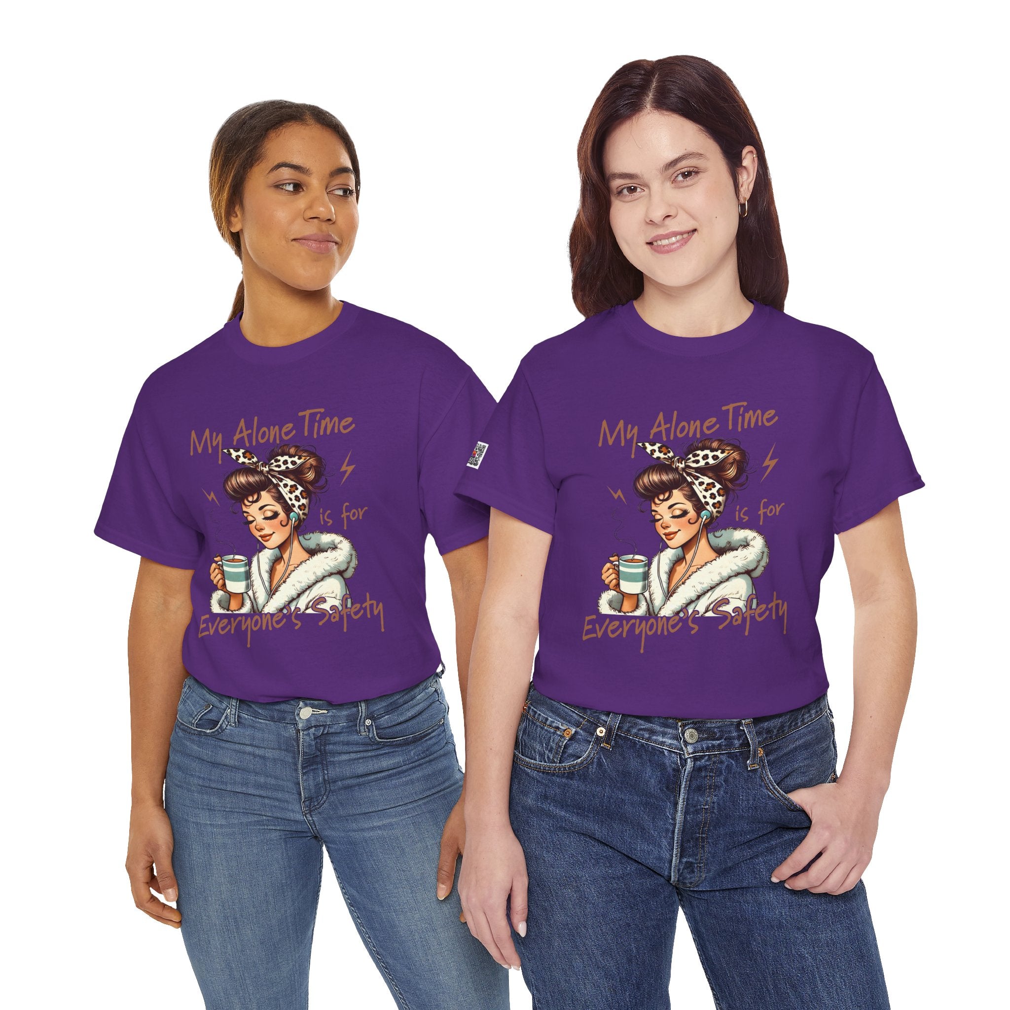 My Alone Time Is for Everyone’s Safety Graphic Tee – Funny Mom Life Shirt, Coffee Humor, Retro Style | Cr8tive Designs