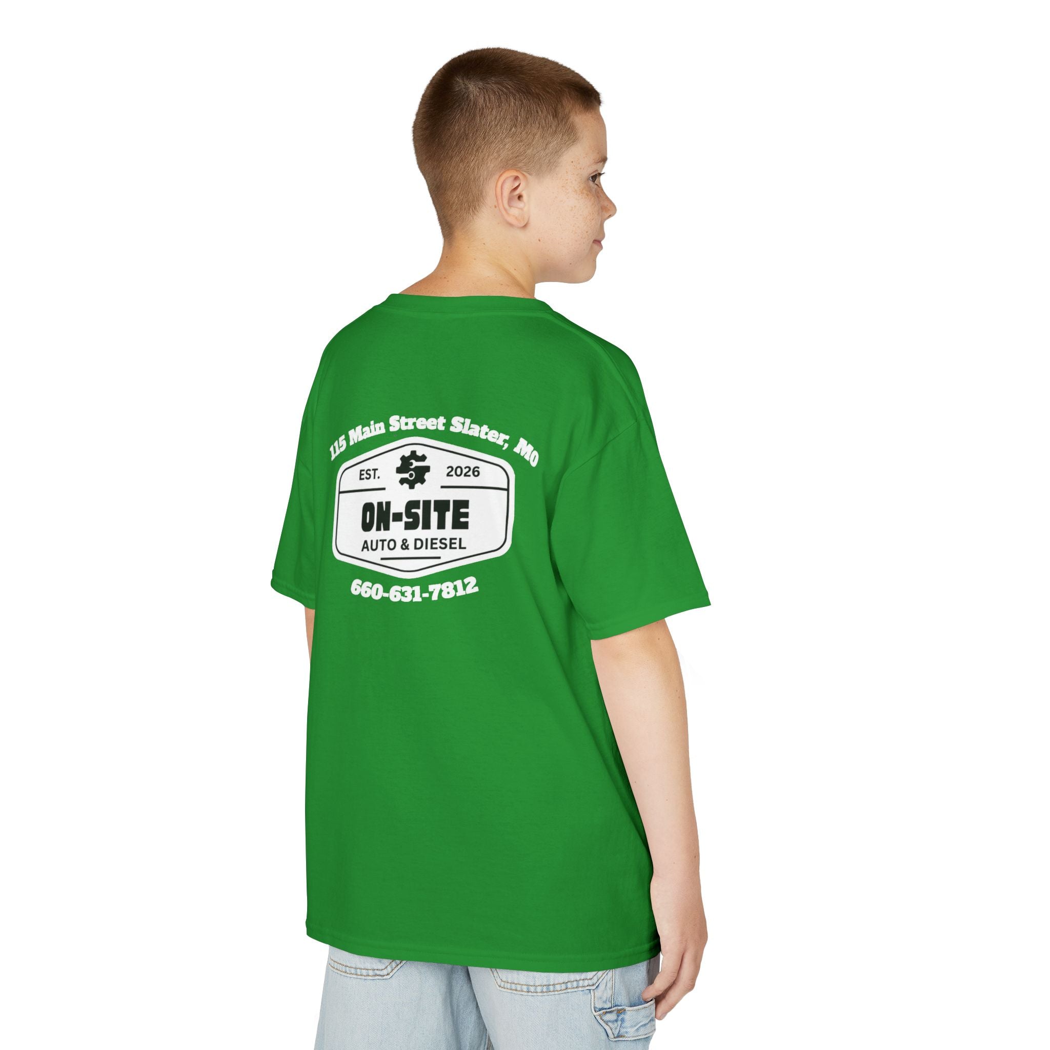 On-Site Auto & Diesel Custom Business Youth T-Shirt | Automotive Workwear | Cr8tive Designs