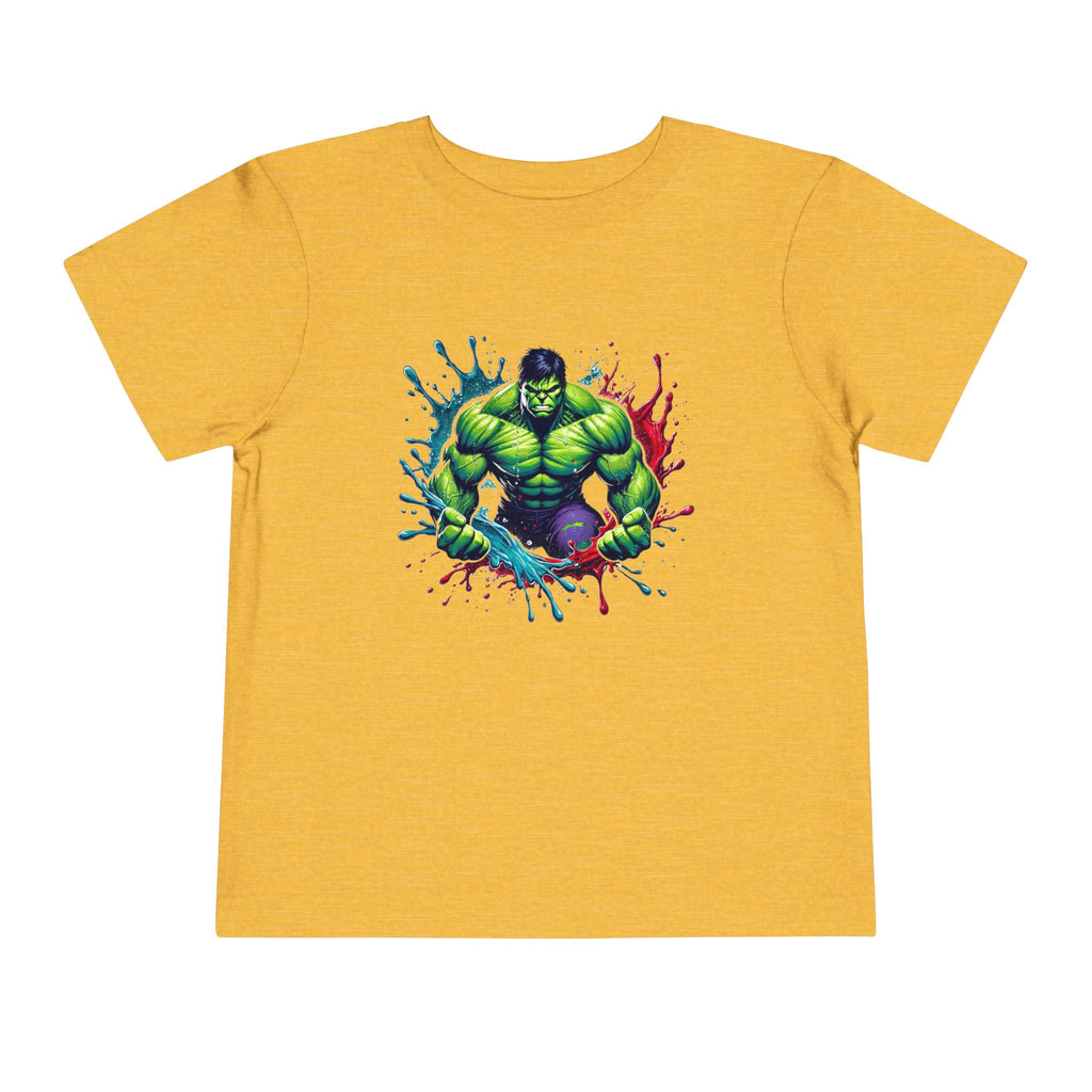 Green Rage Superhero Toddler Tee | Comic-Inspired Action T-Shirt | Cr8tive Designs