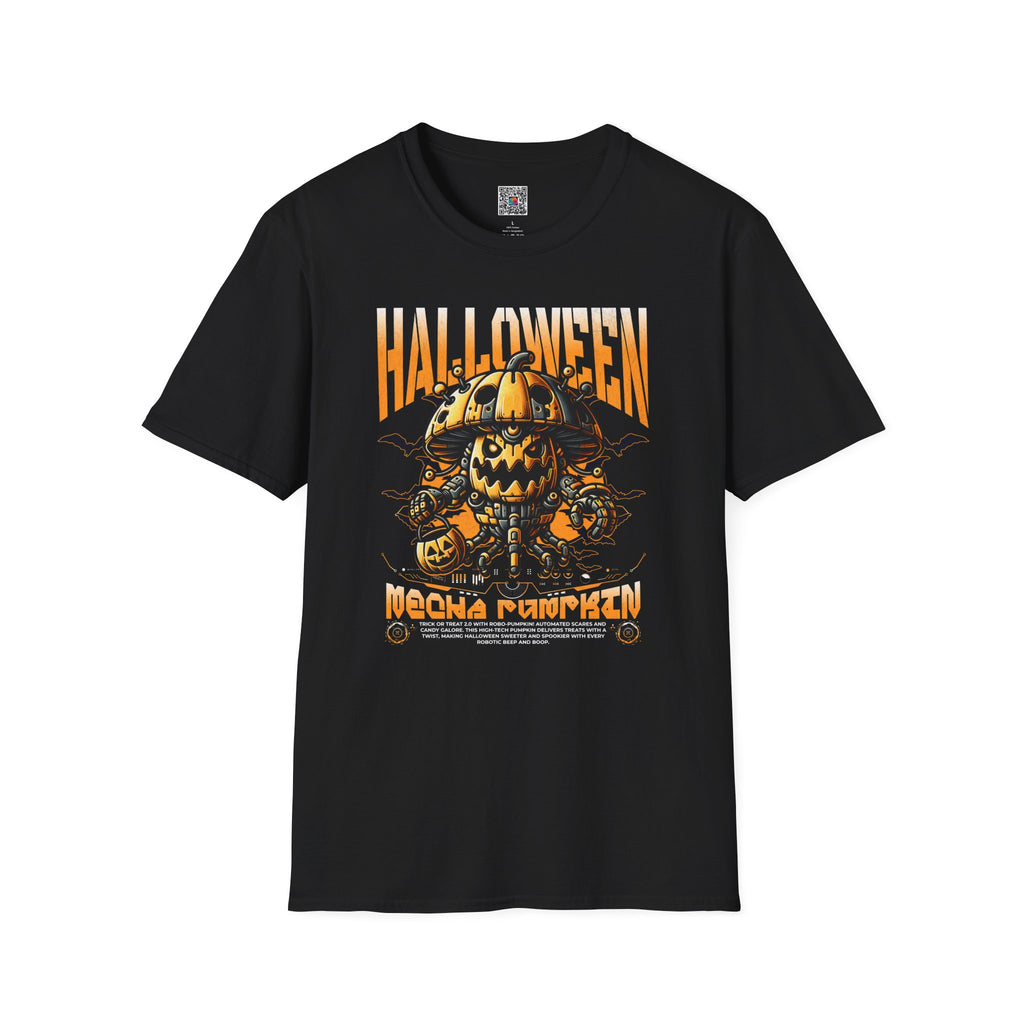 Pumpkin Halloween Tee | Retro Robot Jack-O’-Lantern Shirt | Cr8tive Designs