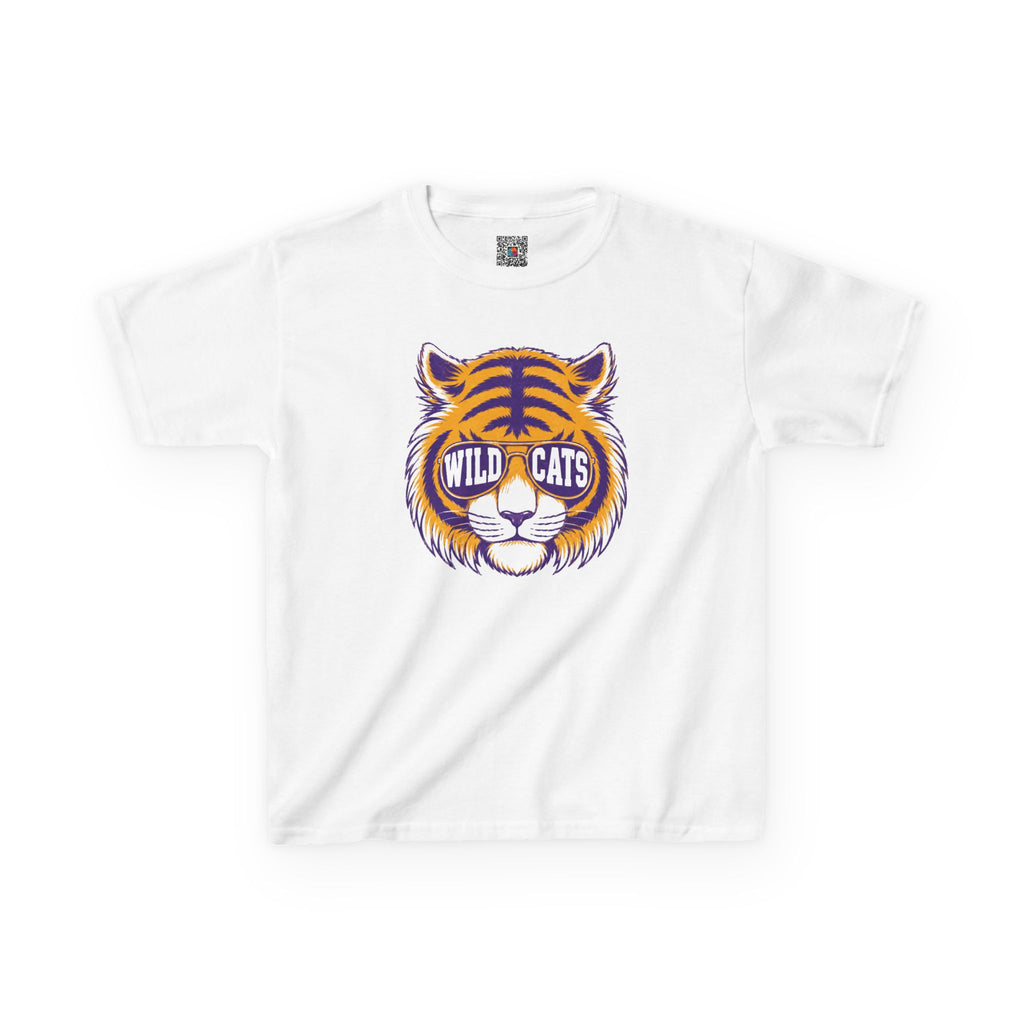 "Wildcats" Sunglasses Tiger Youth T-Shirt | School Mascot Youth Apparel | Cr8tive Designs