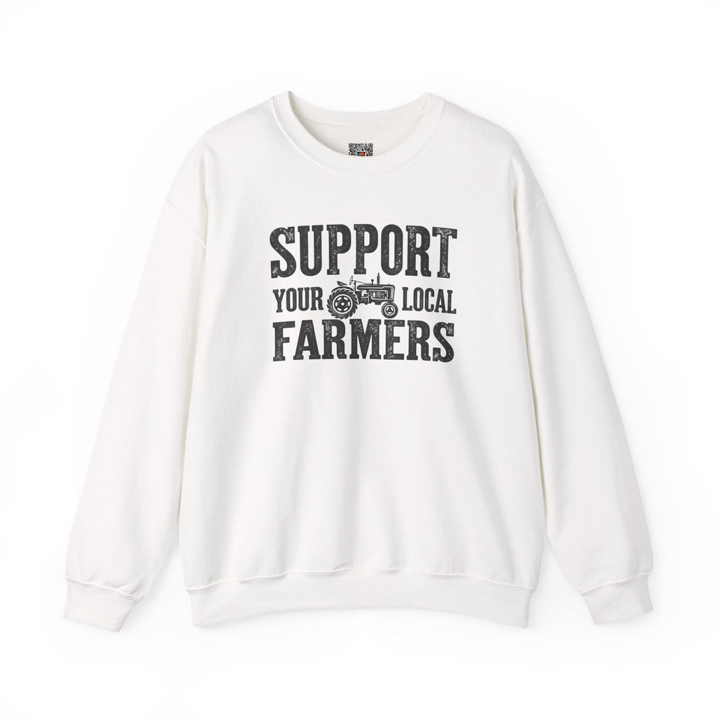 Support Your Local Farmers Sweatshirt | Rustic Tractor Agriculture Crewneck | Cr8tive Designs
