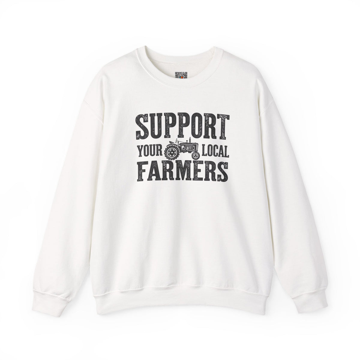 Support Your Local Farmers Sweatshirt | Rustic Tractor Agriculture Crewneck | Cr8tive Designs