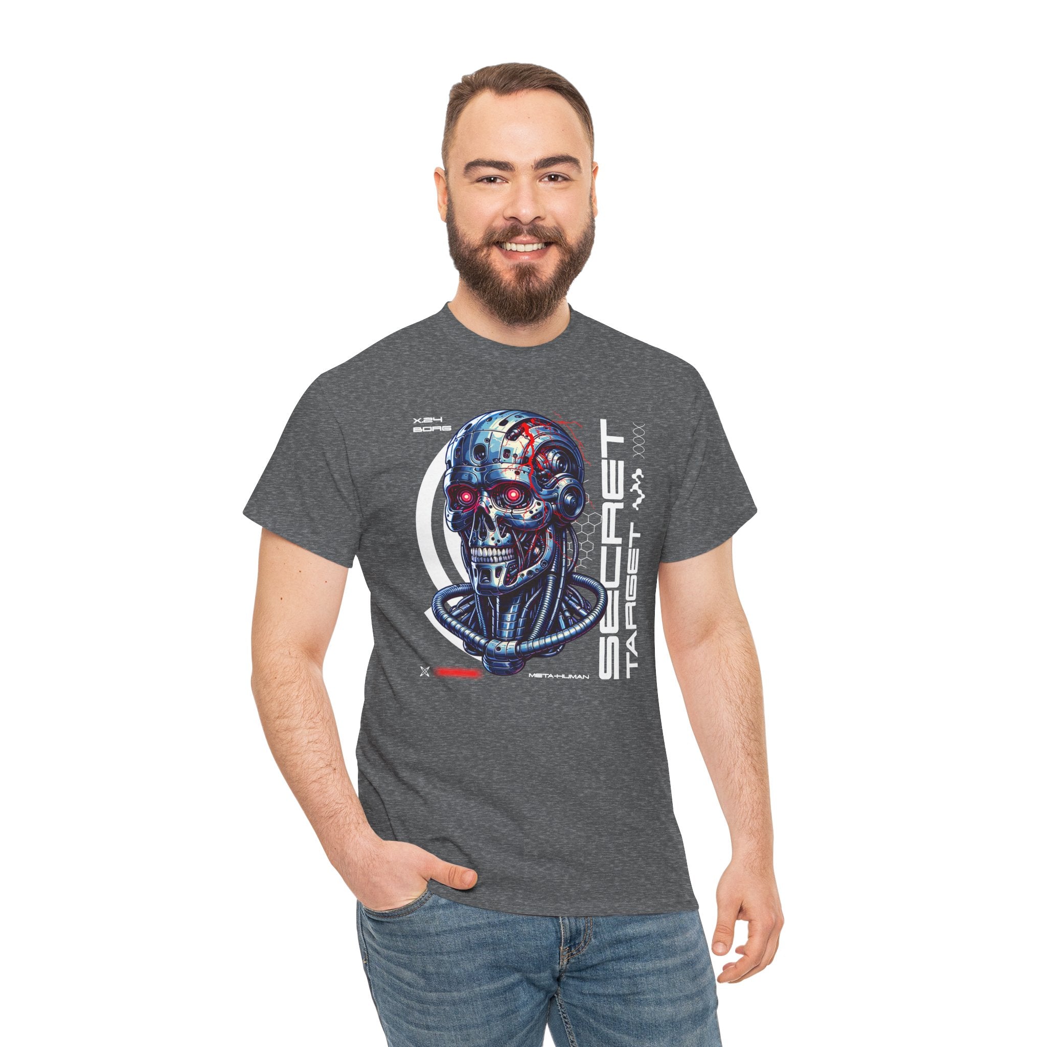Cybernetic Skull | Futuristic Sci-Fi Graphic T-Shirt | Cr8tive Designs
