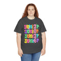 Senior 2026 Retro Colorful T-Shirt | Groovy Stacked Senior Tee | Fun Graduation Shirt | Cr8tive Designs