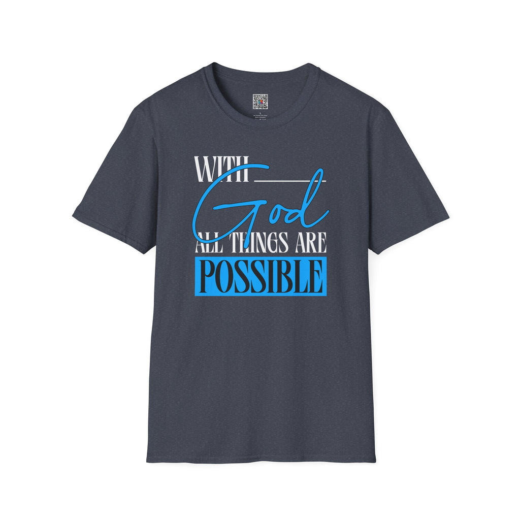 God All Things Are Possible T-Shirt — Inspirational Christian Faith Tee| Cr8tive Designs